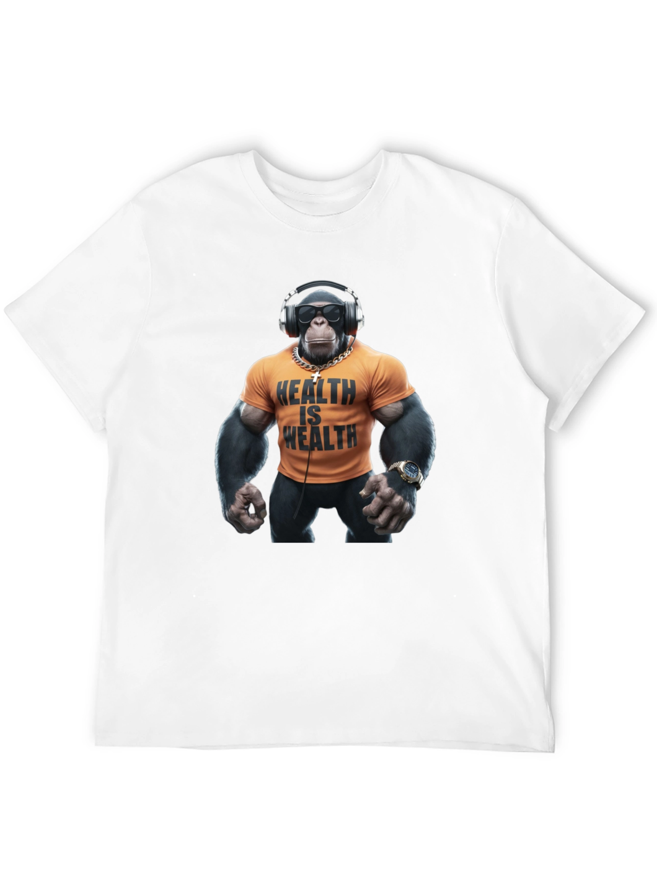 Health is Wealth Monkey T-Shirt