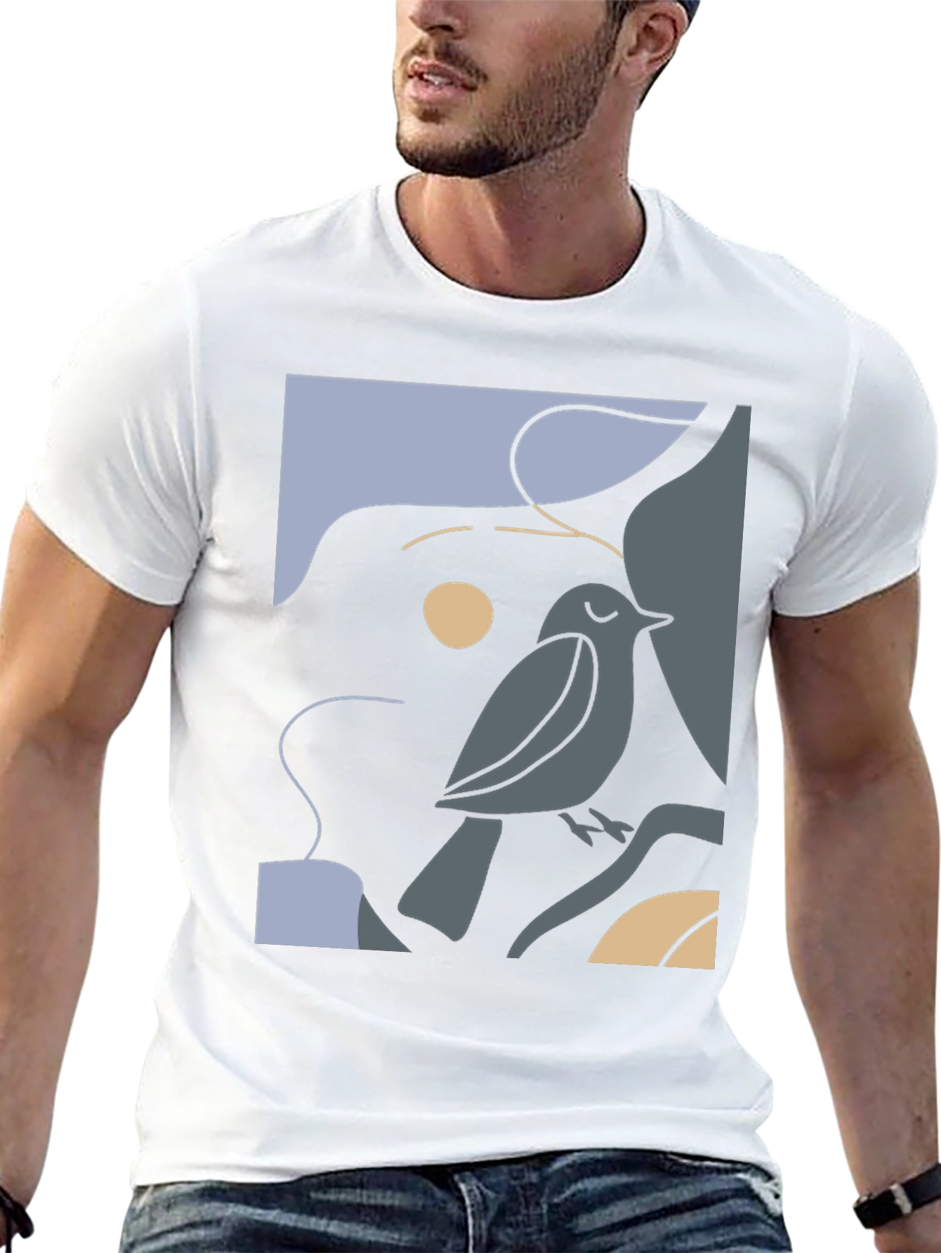 Abstract Bird Graphic Tee - Stylish & Unique!