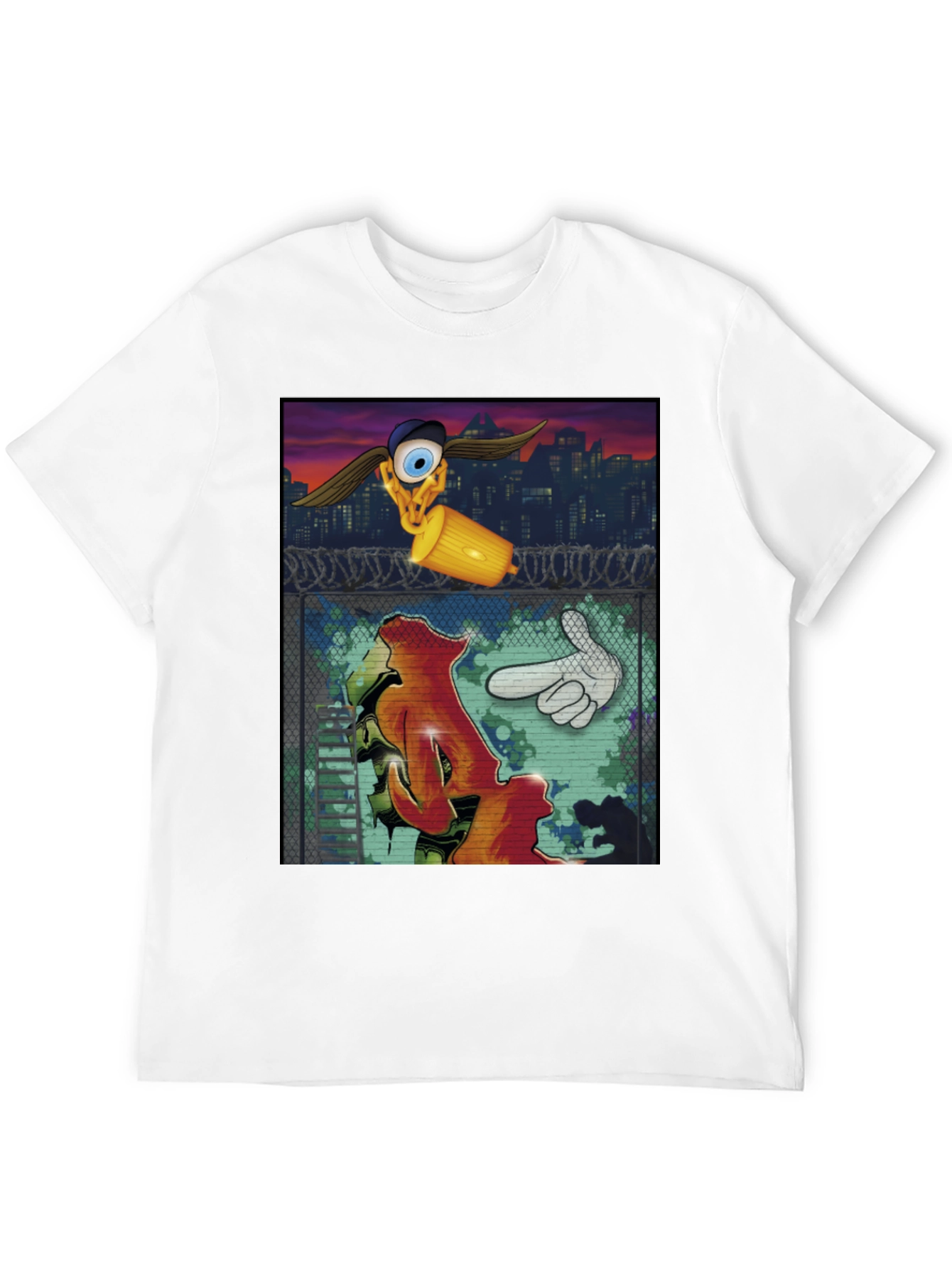 Edgy Graphic Print Tee - Urban Style