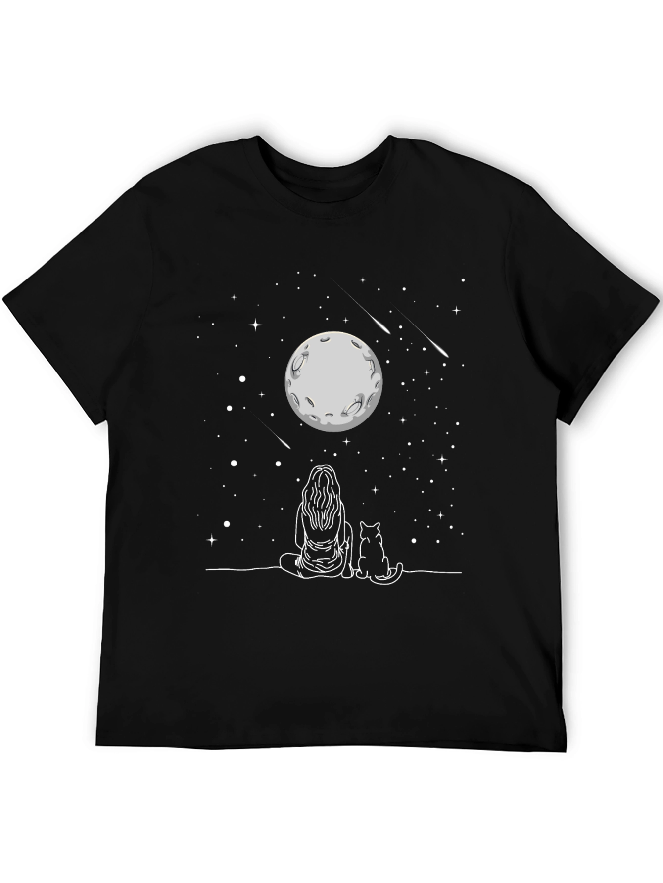 Moon Gazing Cat T-Shirt -  Unisex Tee