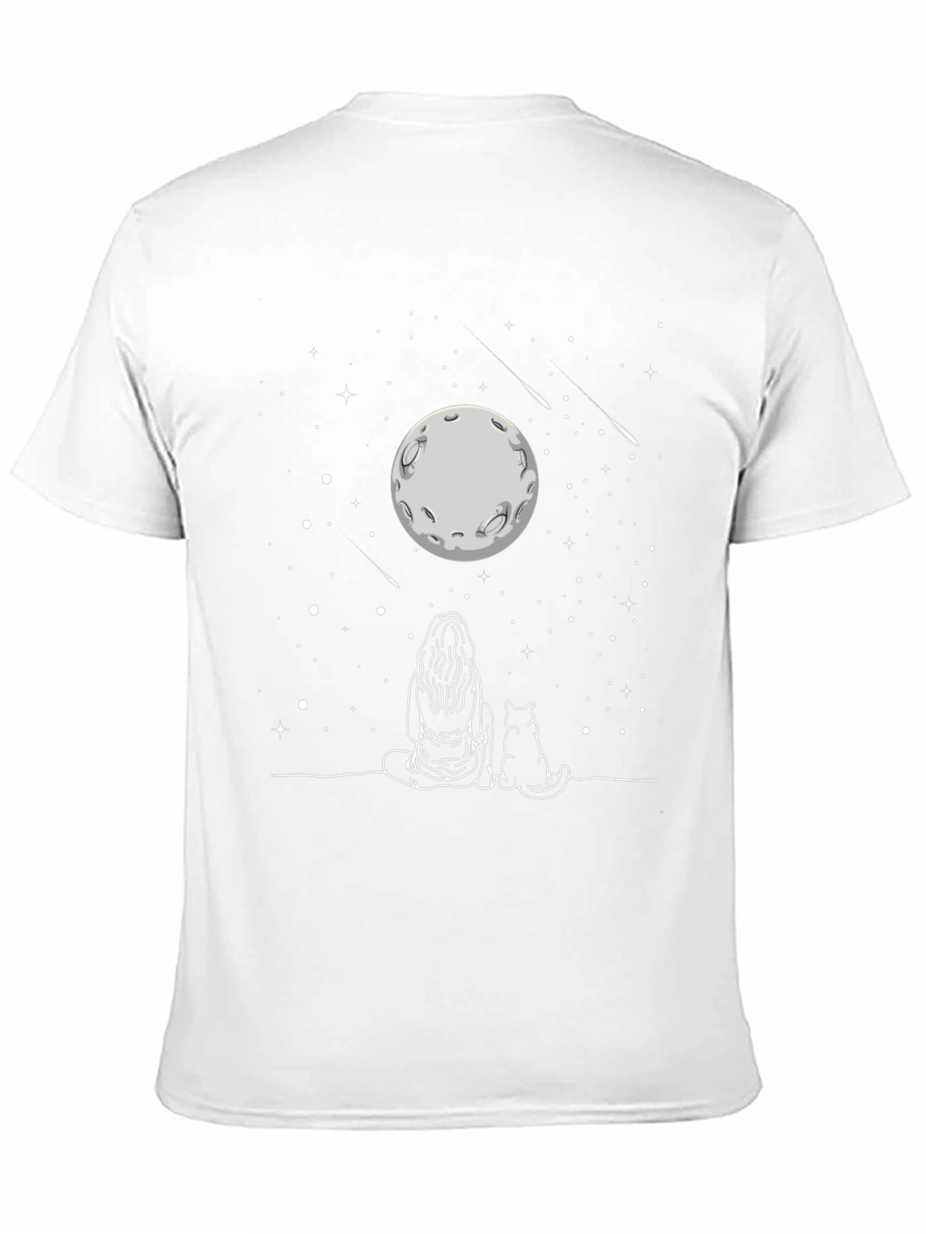 Moon Gazing Cat T-Shirt -  Unisex Tee