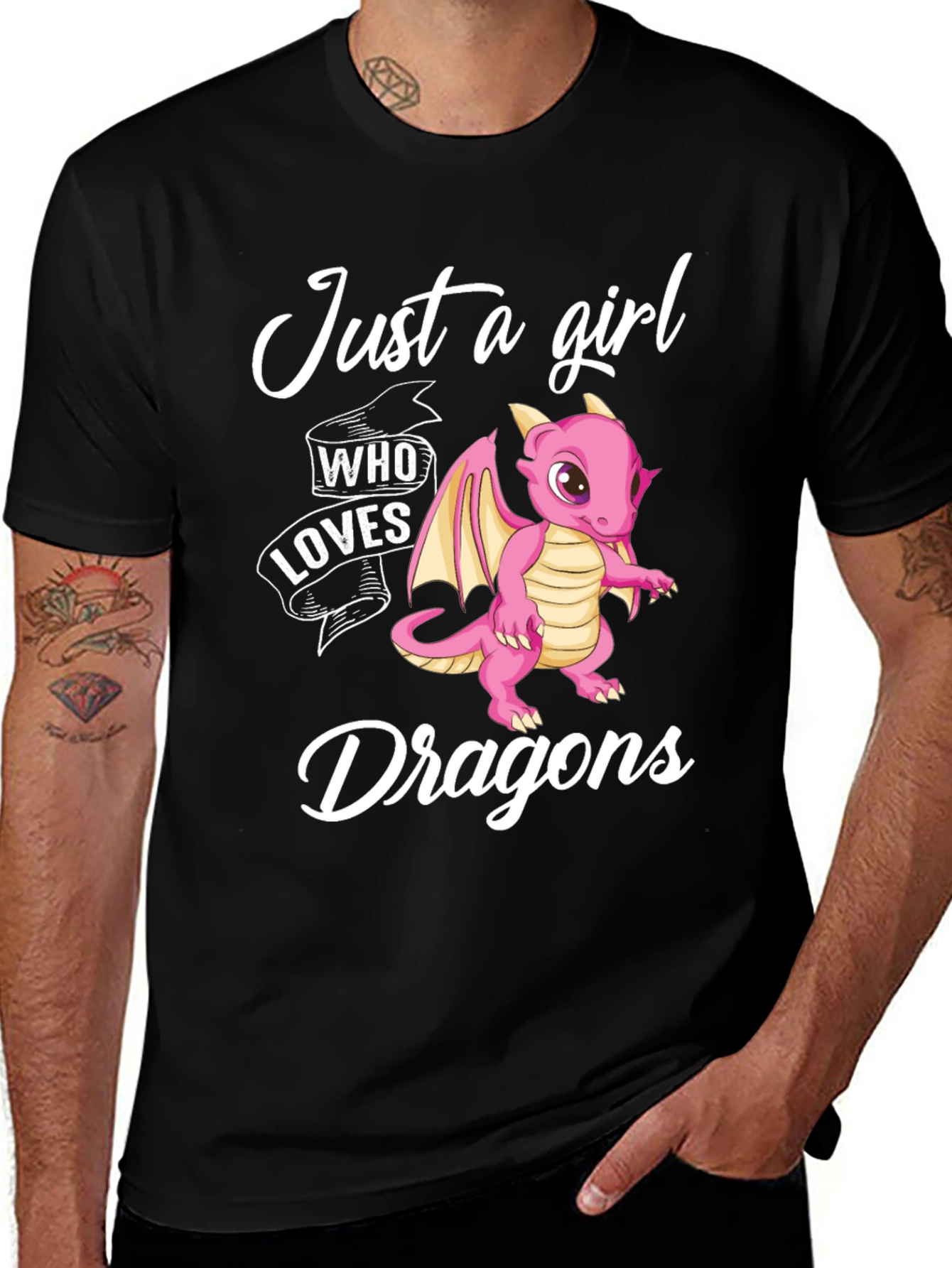 Just a Girl Who Loves Dragons Graphic Tee