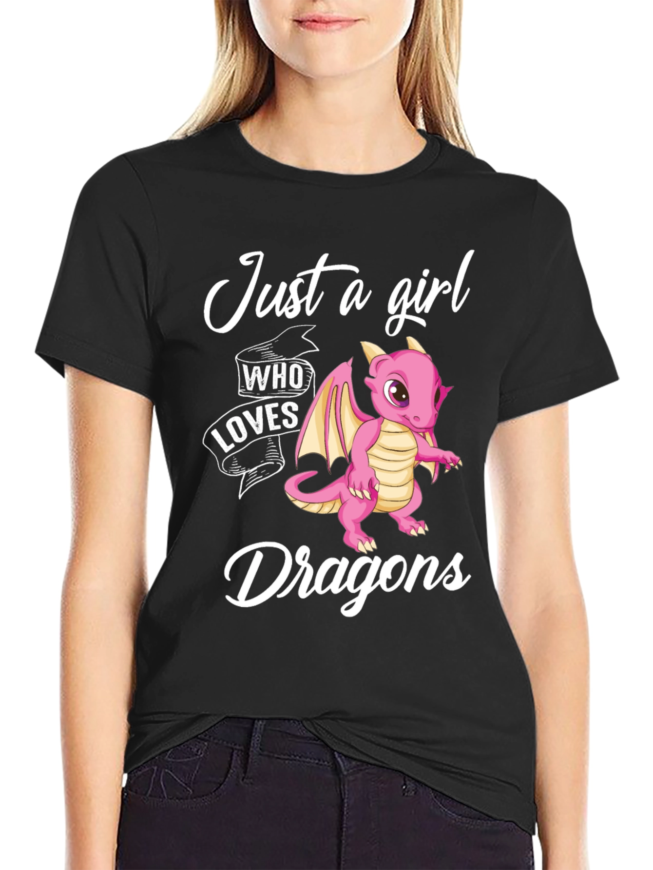 Just a Girl Who Loves Dragons Graphic Tee