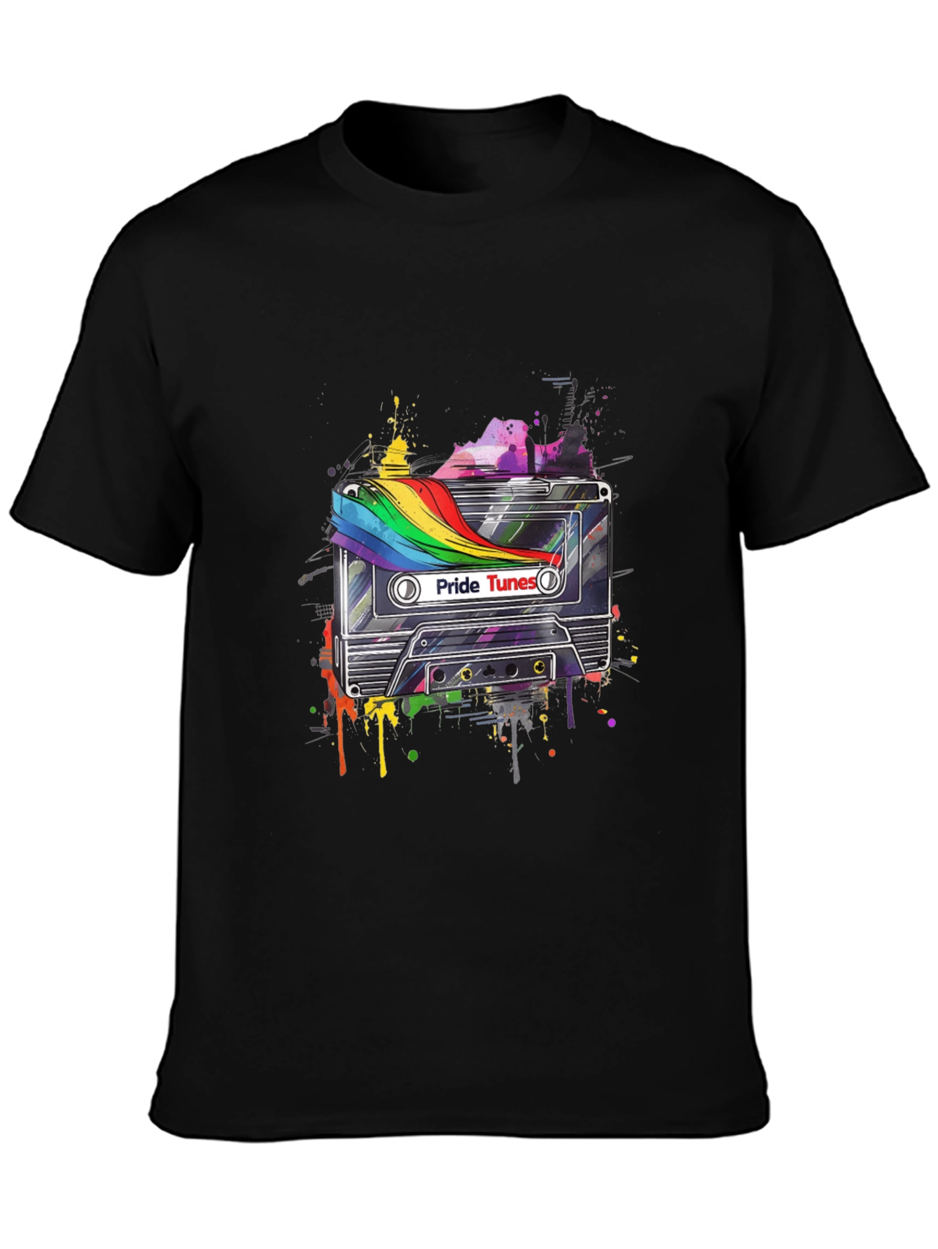 Pride Tunes Graphic Tee - Retro Cassette Design