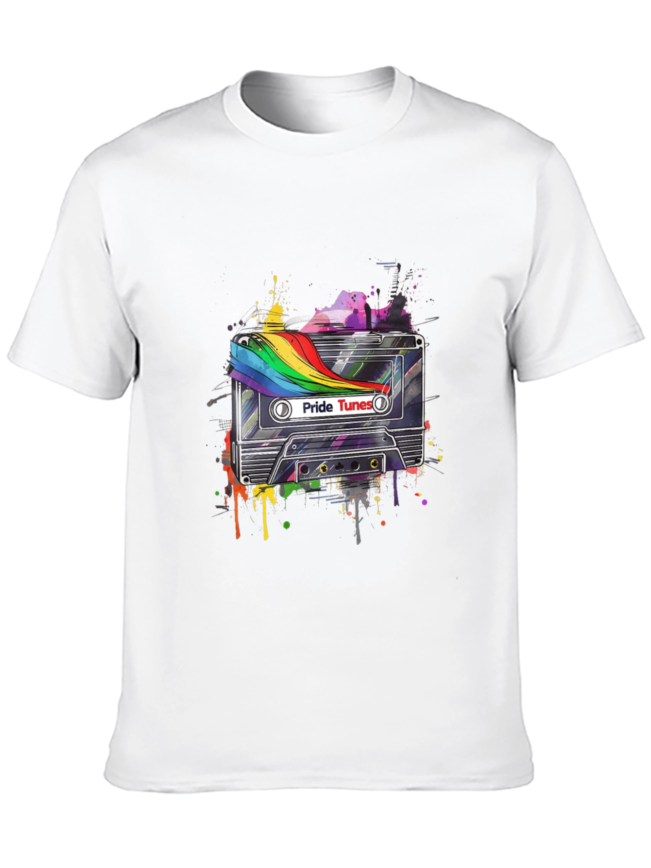 Pride Tunes Graphic Tee - Retro Cassette Design