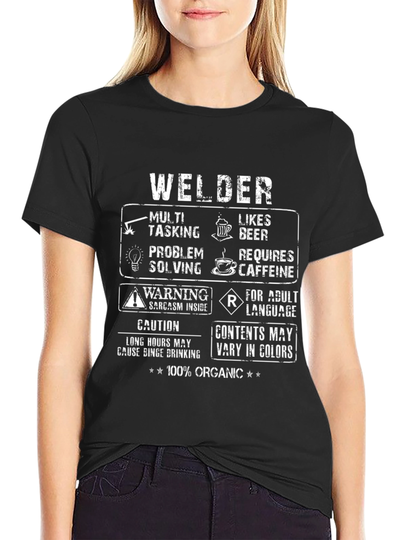 Welder Graphic Tee - Multi-Tasking Adult Humor