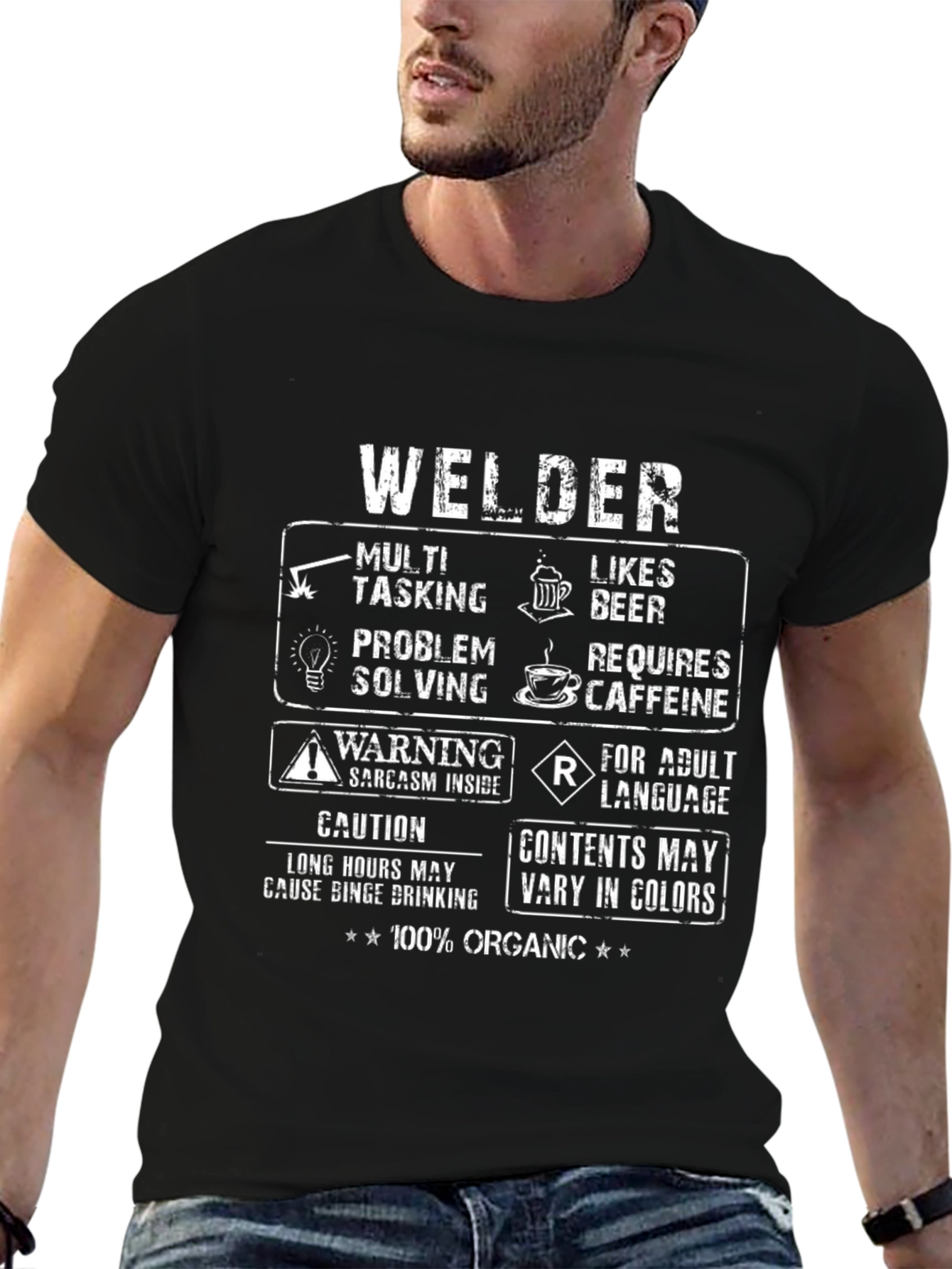 Welder Graphic Tee - Multi-Tasking Adult Humor