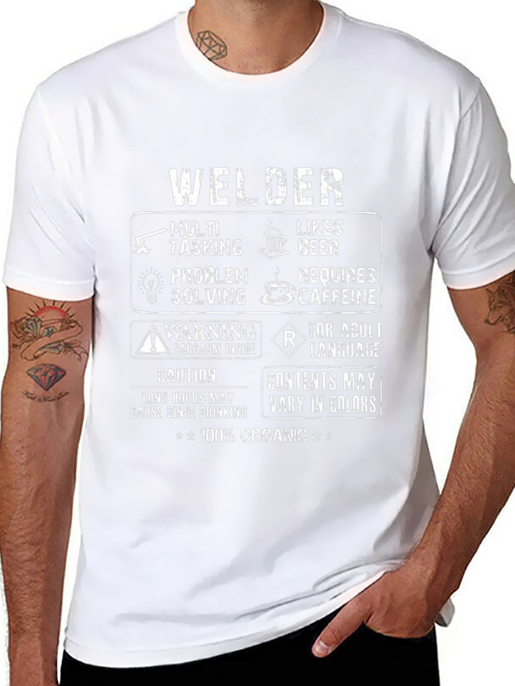 Welder Graphic Tee - Multi-Tasking Adult Humor