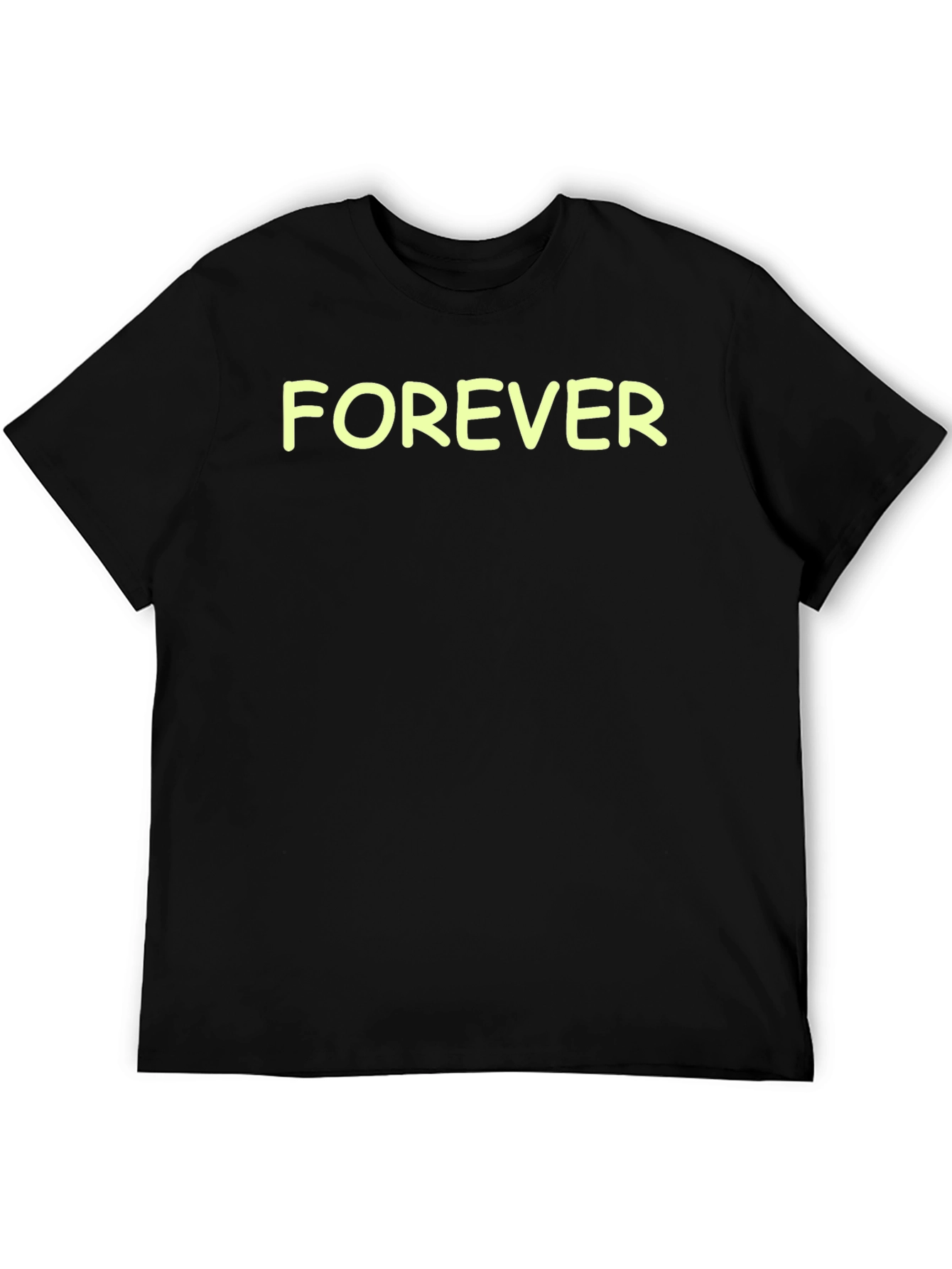Forever Graphic Tee - Black Short Sleeve Crewneck