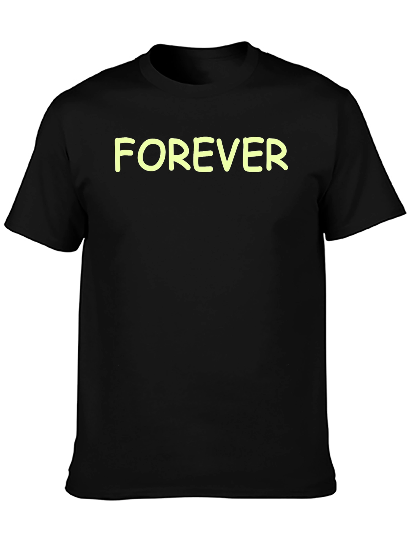 Forever Graphic Tee - Black Short Sleeve Crewneck