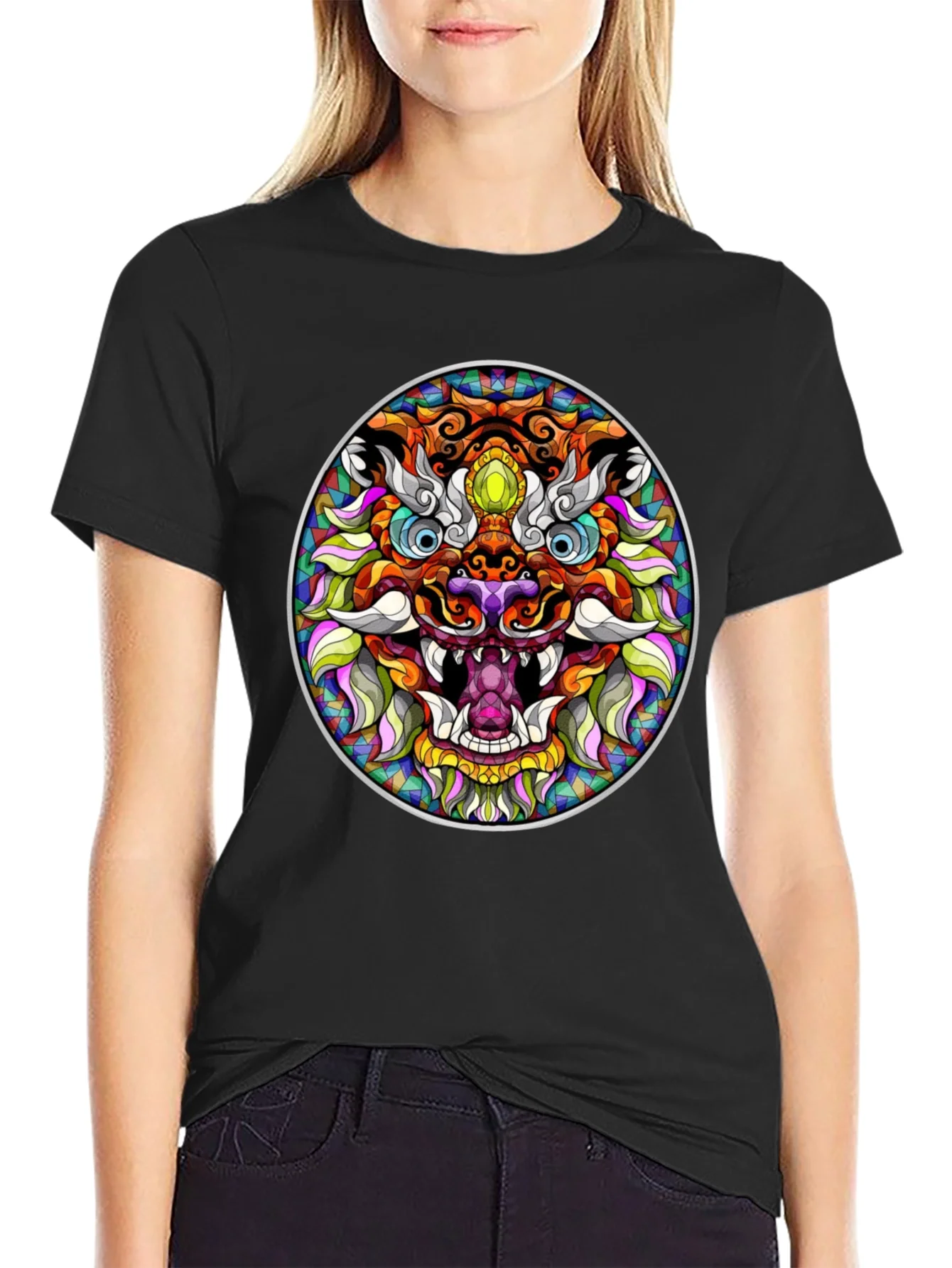 Colorful Dragon Graphic Tee - Unique Art T-Shirt
