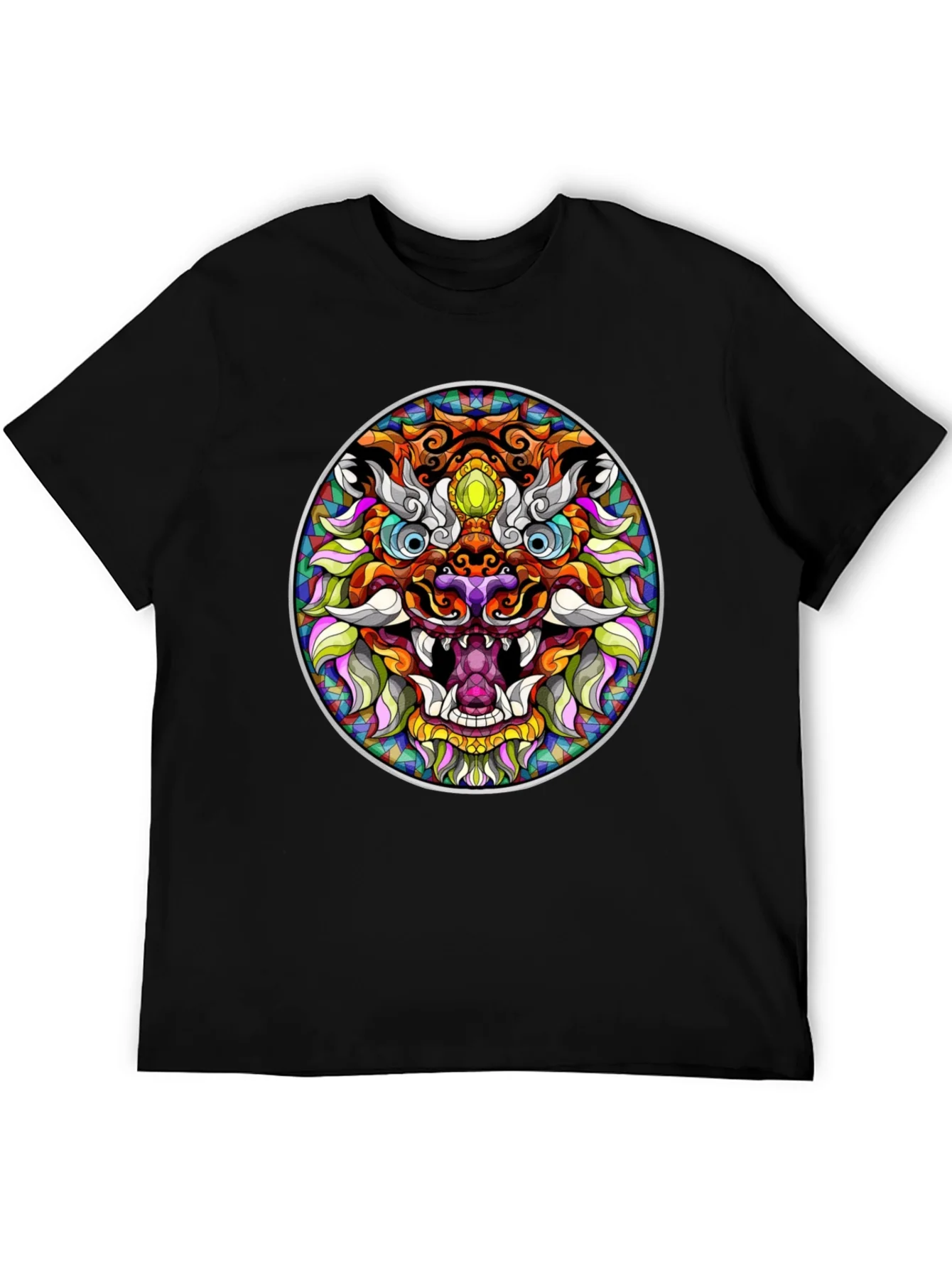 Colorful Dragon Graphic Tee - Unique Art T-Shirt