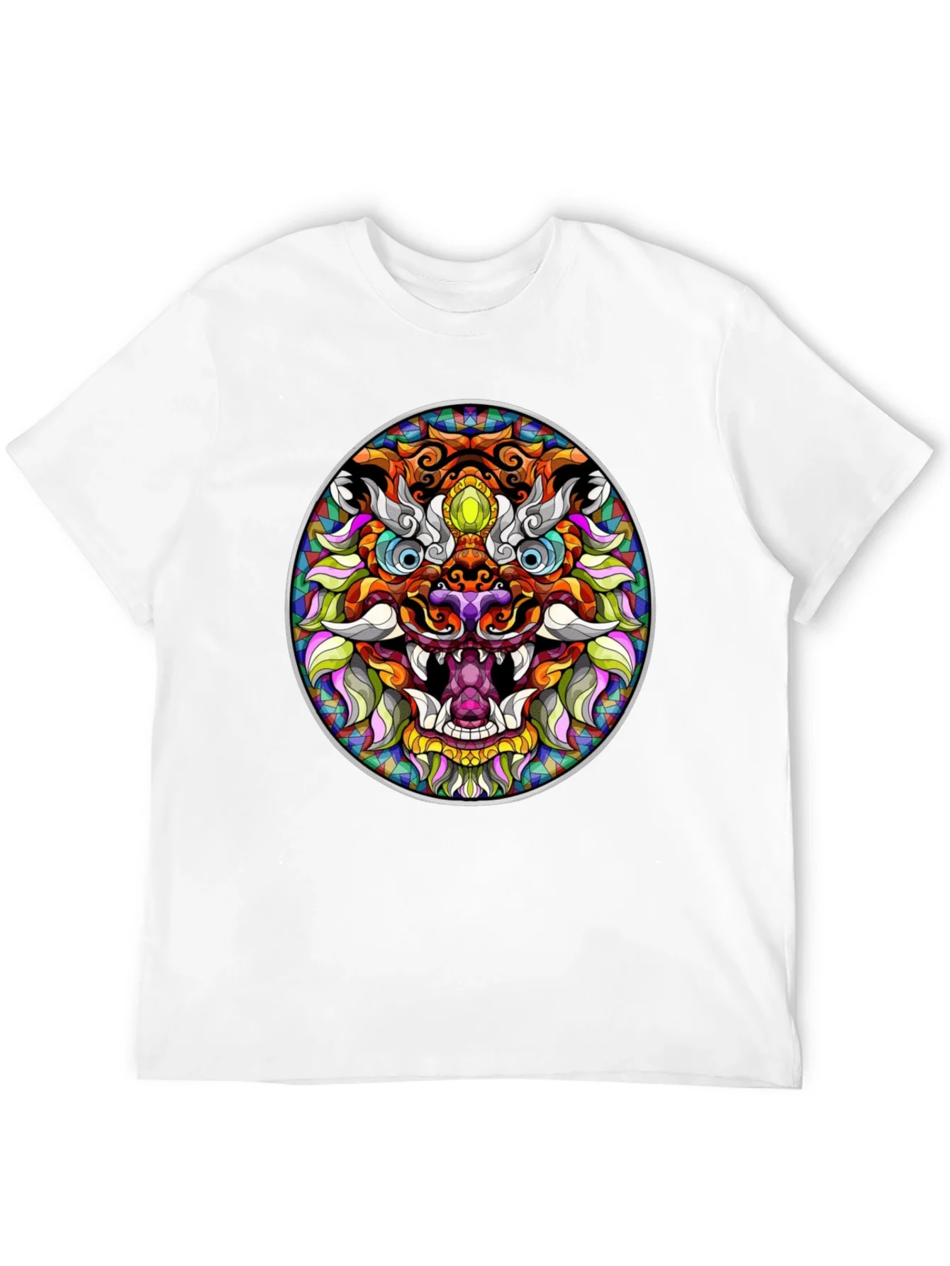 Colorful Dragon Graphic Tee - Unique Art T-Shirt