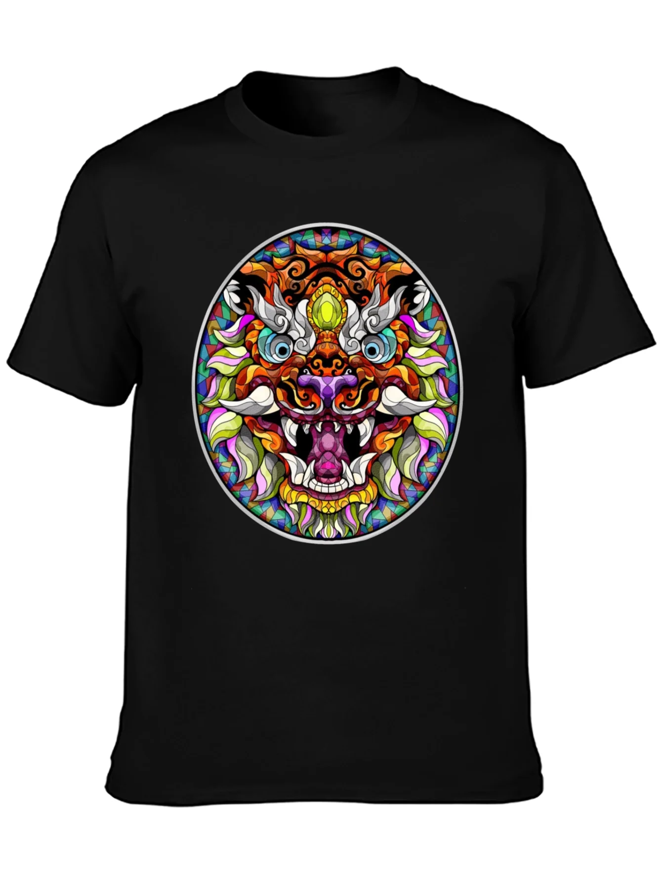 Colorful Dragon Graphic Tee - Unique Art T-Shirt