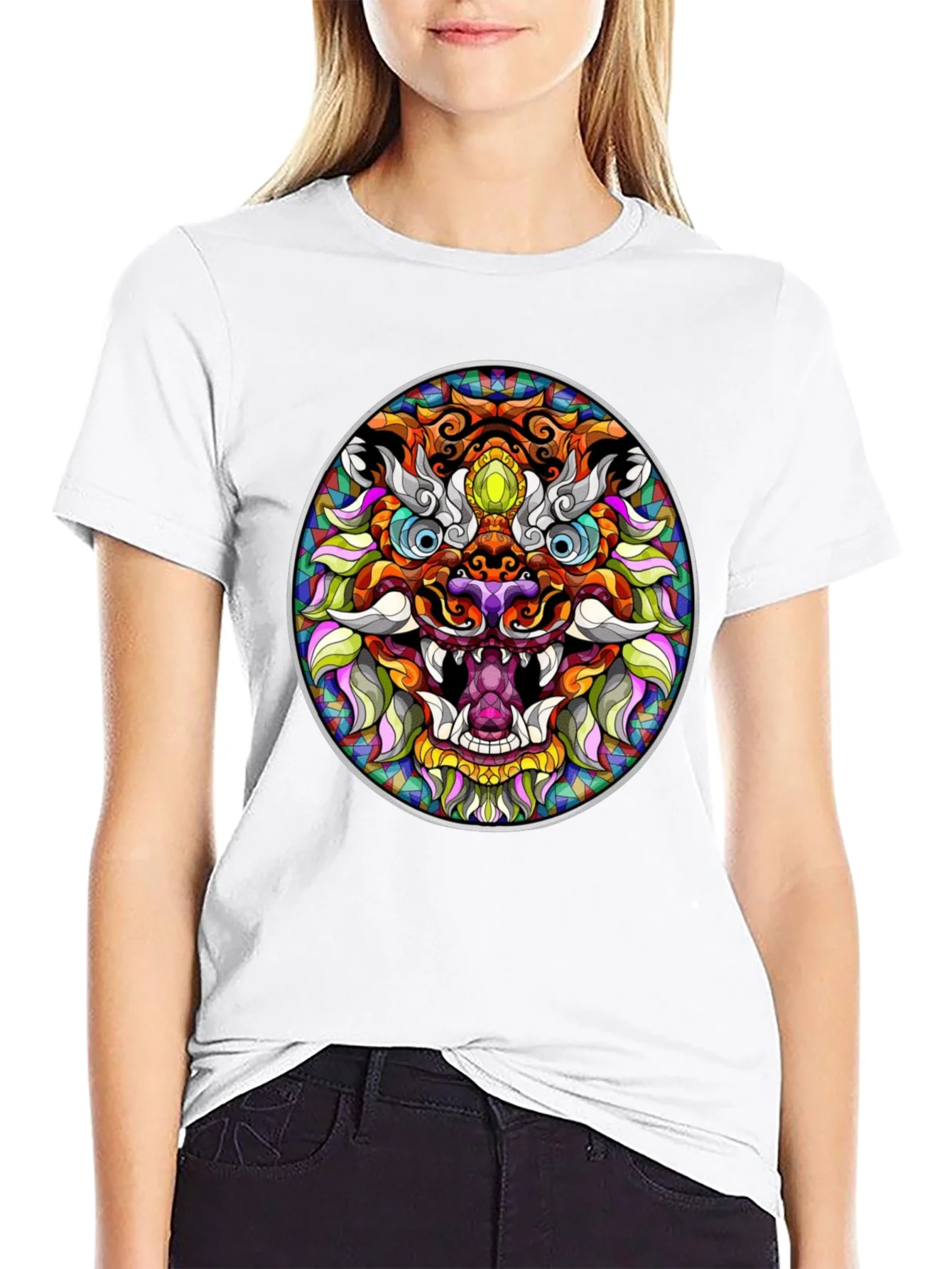 Colorful Dragon Graphic Tee - Unique Art T-Shirt