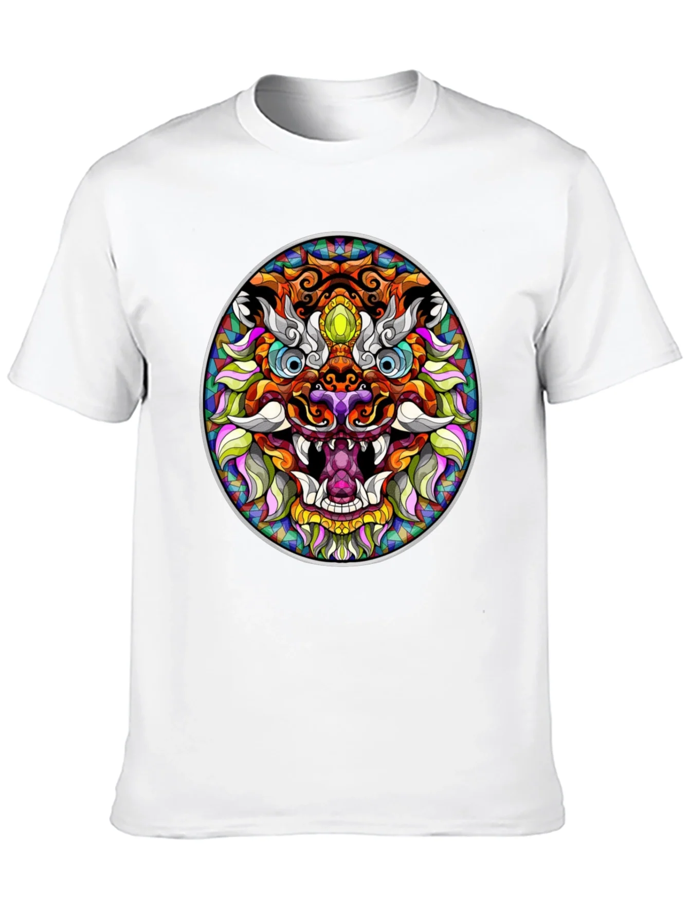 Colorful Dragon Graphic Tee - Unique Art T-Shirt
