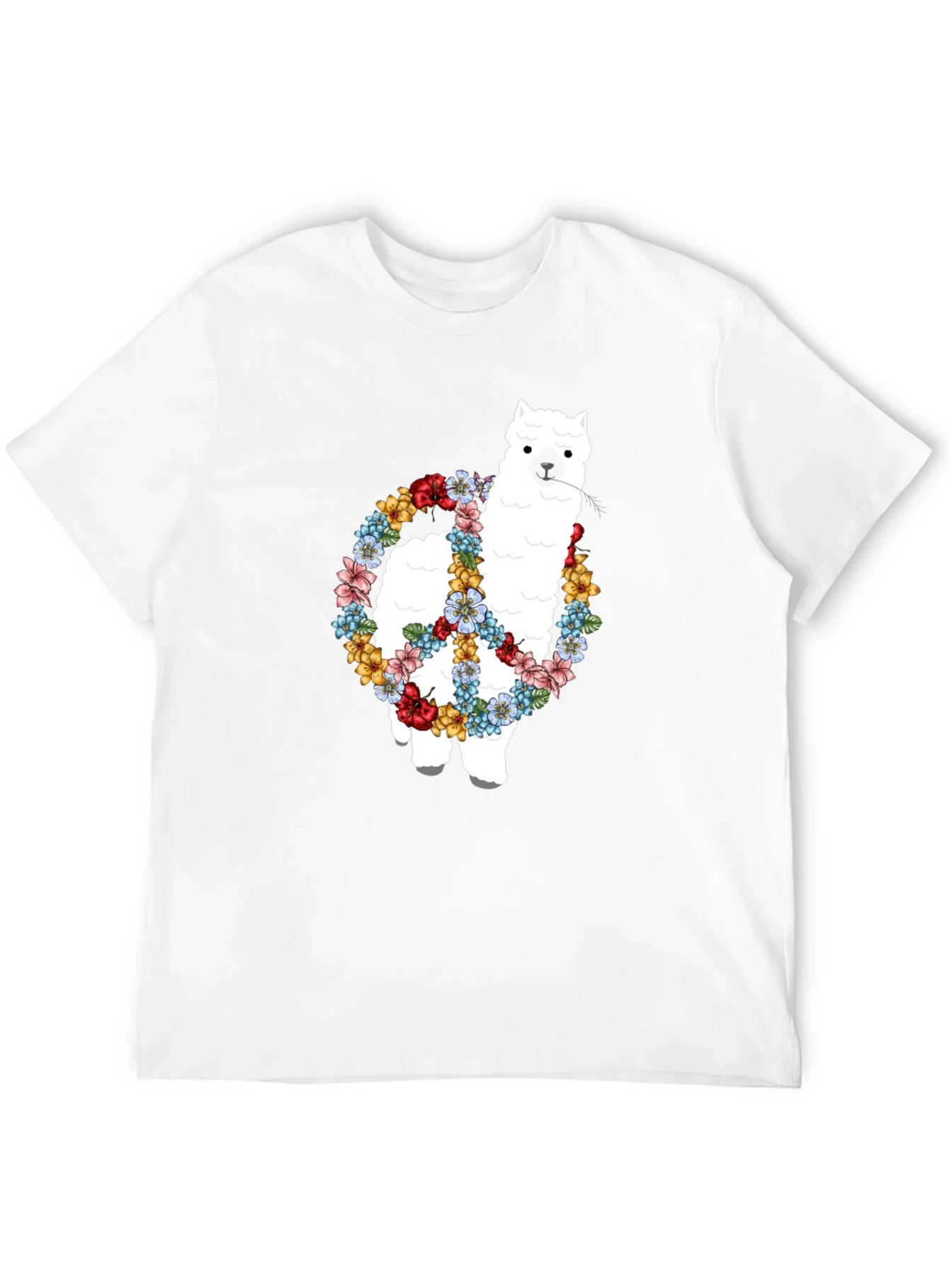 Alpaca Peace Sign Graphic Tee
