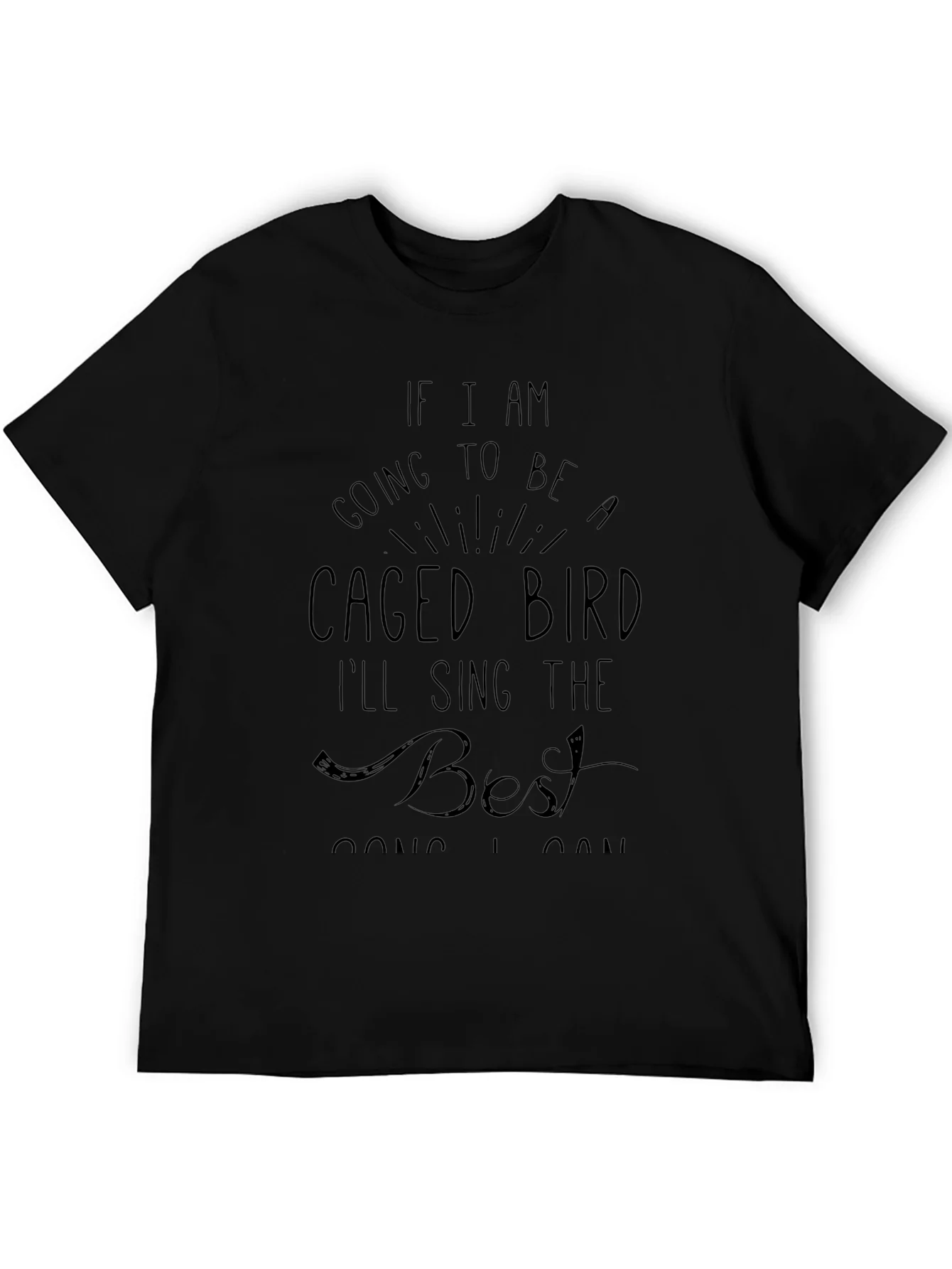 Caged Bird Graphic Tee - Express Yourself