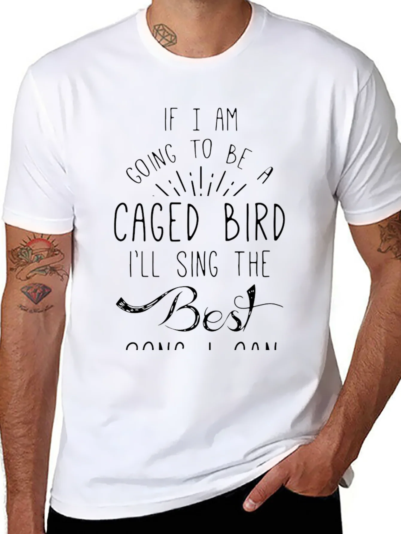 Caged Bird Graphic Tee - Express Yourself