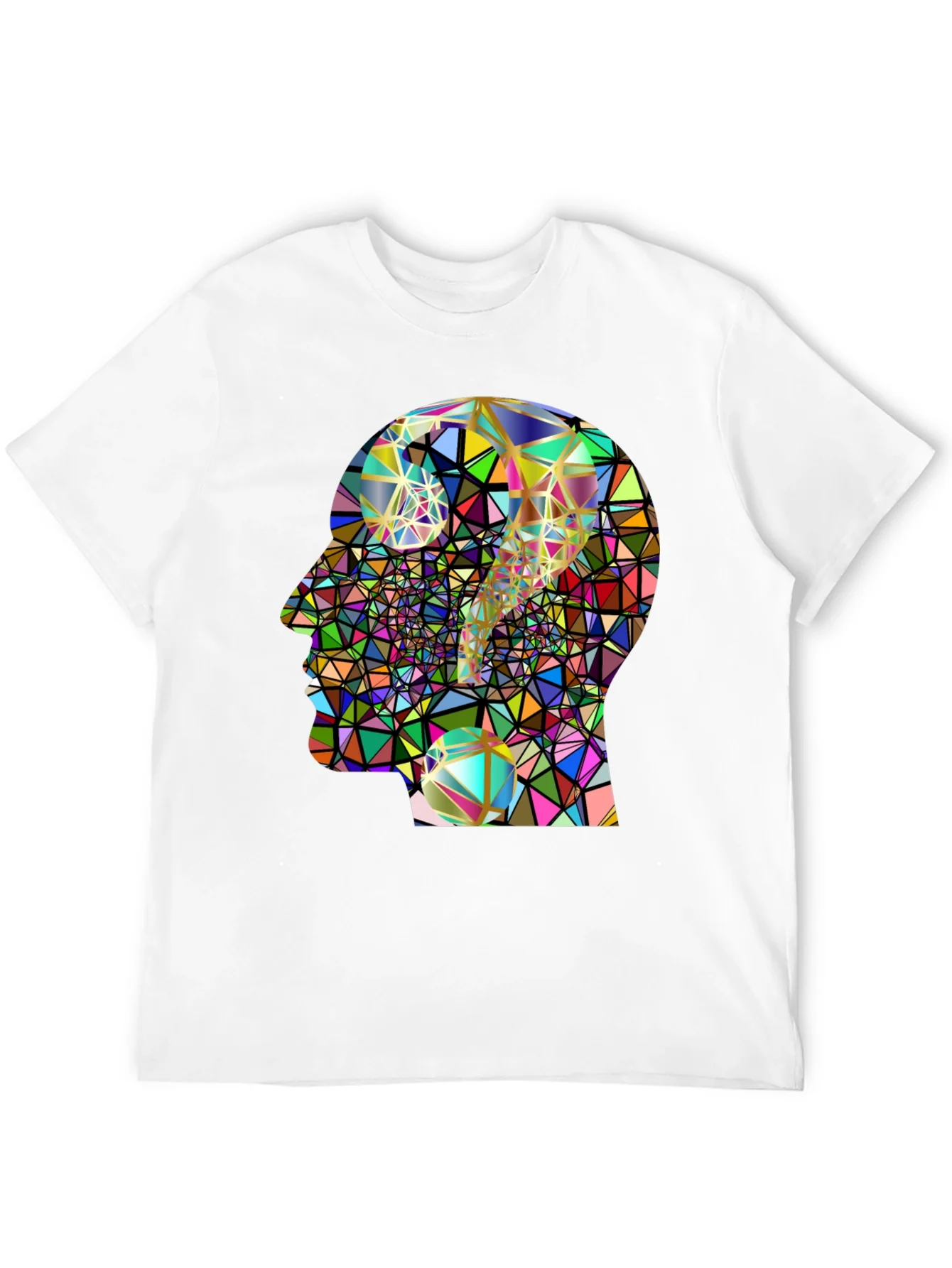 Abstract Mind T-Shirt - Geometric Question Mark Design