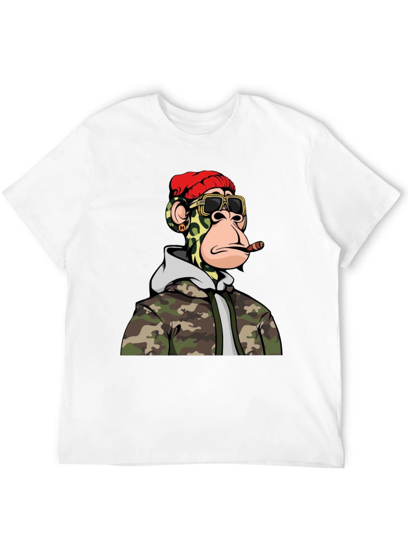 Bored Ape Camo Hoodie Graphic T-Shirt
