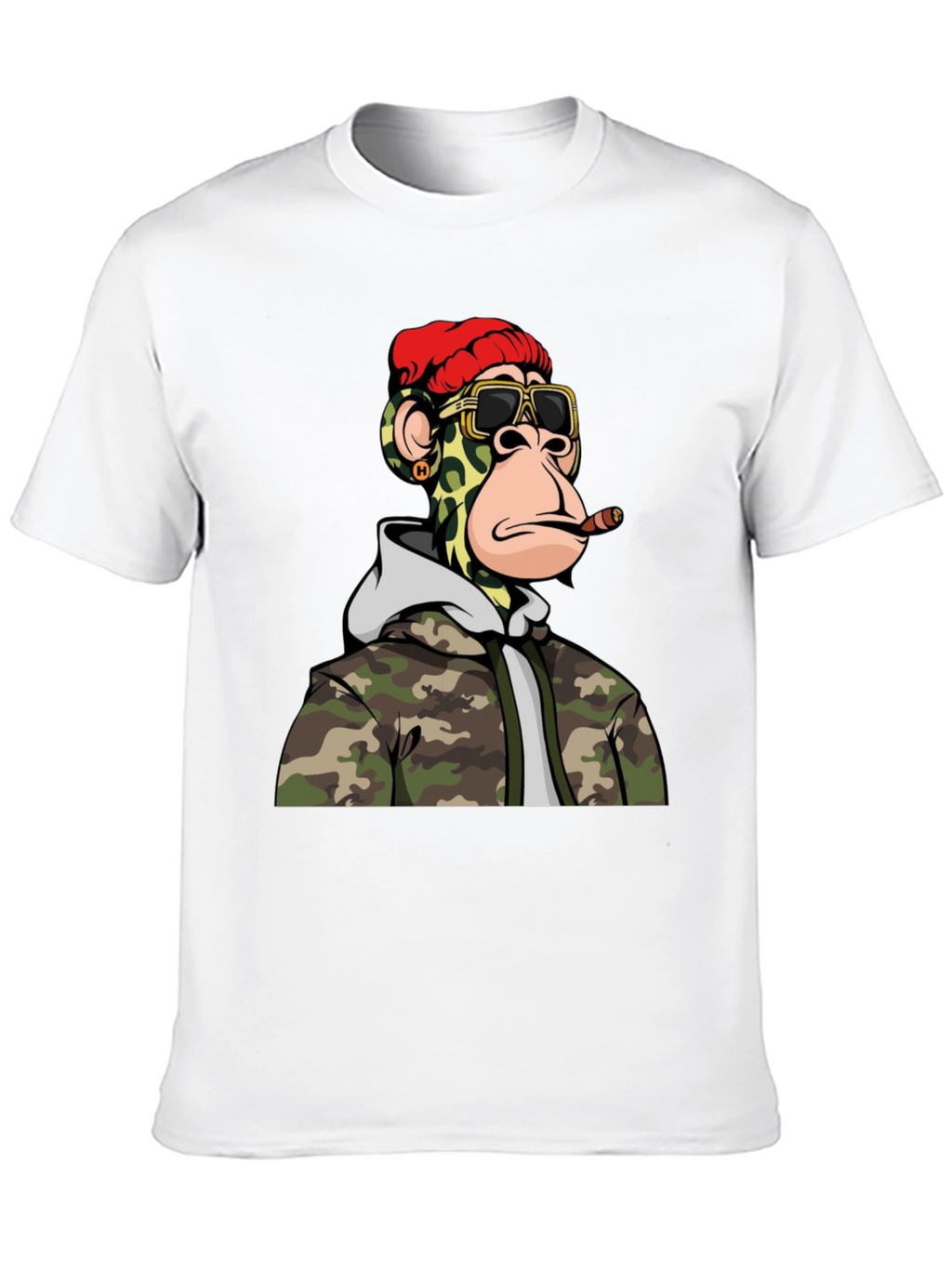 Bored Ape Camo Hoodie Graphic T-Shirt