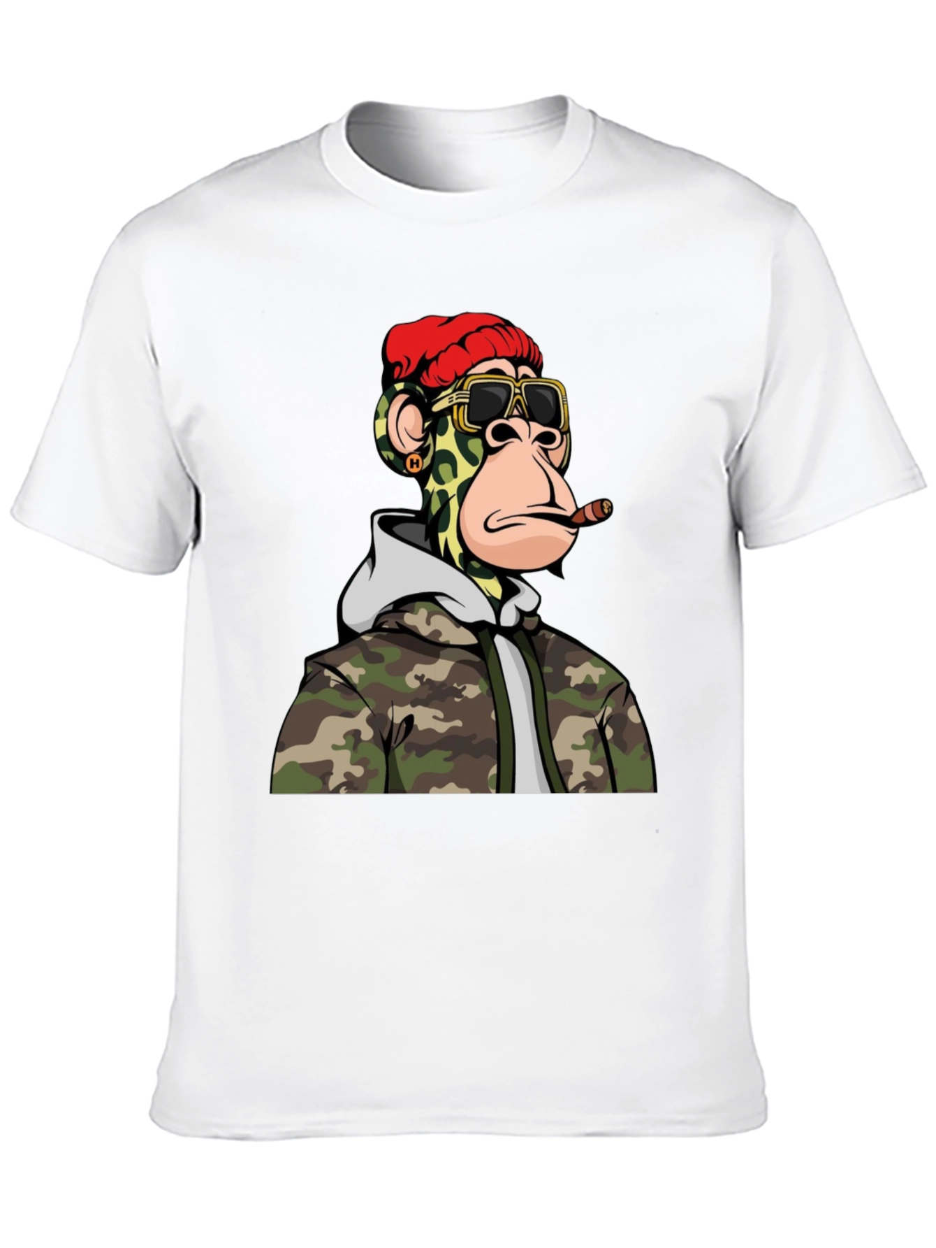Bored Ape Camo Hoodie Graphic T-Shirt