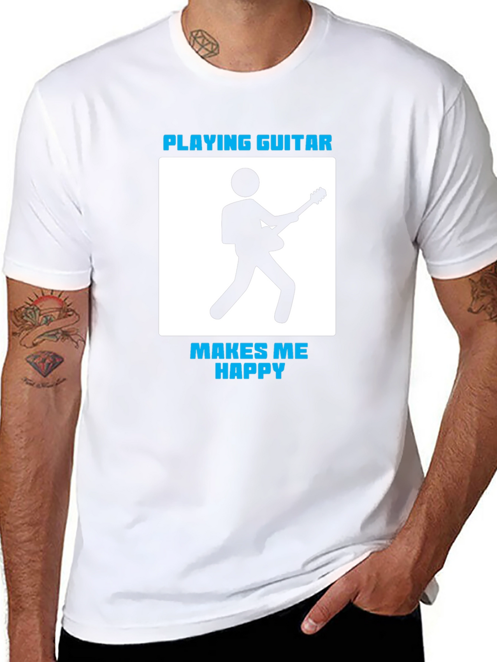 Playing Guitar Makes Me Happy T-Shirt