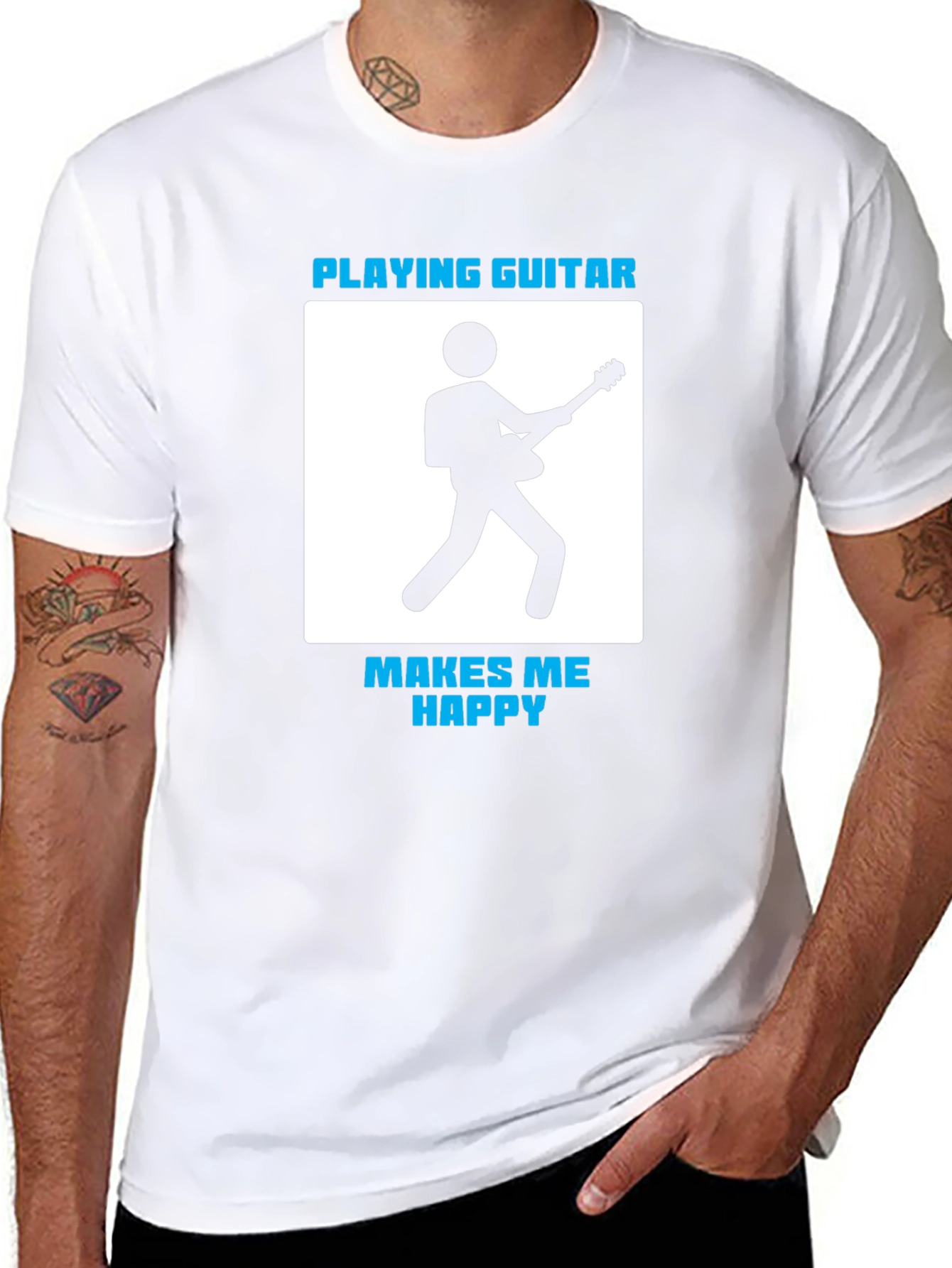 Playing Guitar Makes Me Happy T-Shirt