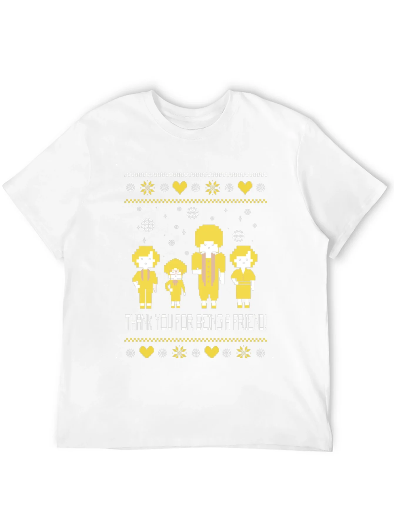 Golden Girls Pixel Art Thank You For Being A Friend Black Tee