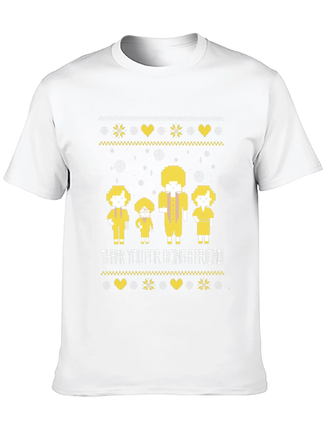 Golden Girls Pixel Art Thank You For Being A Friend Black Tee