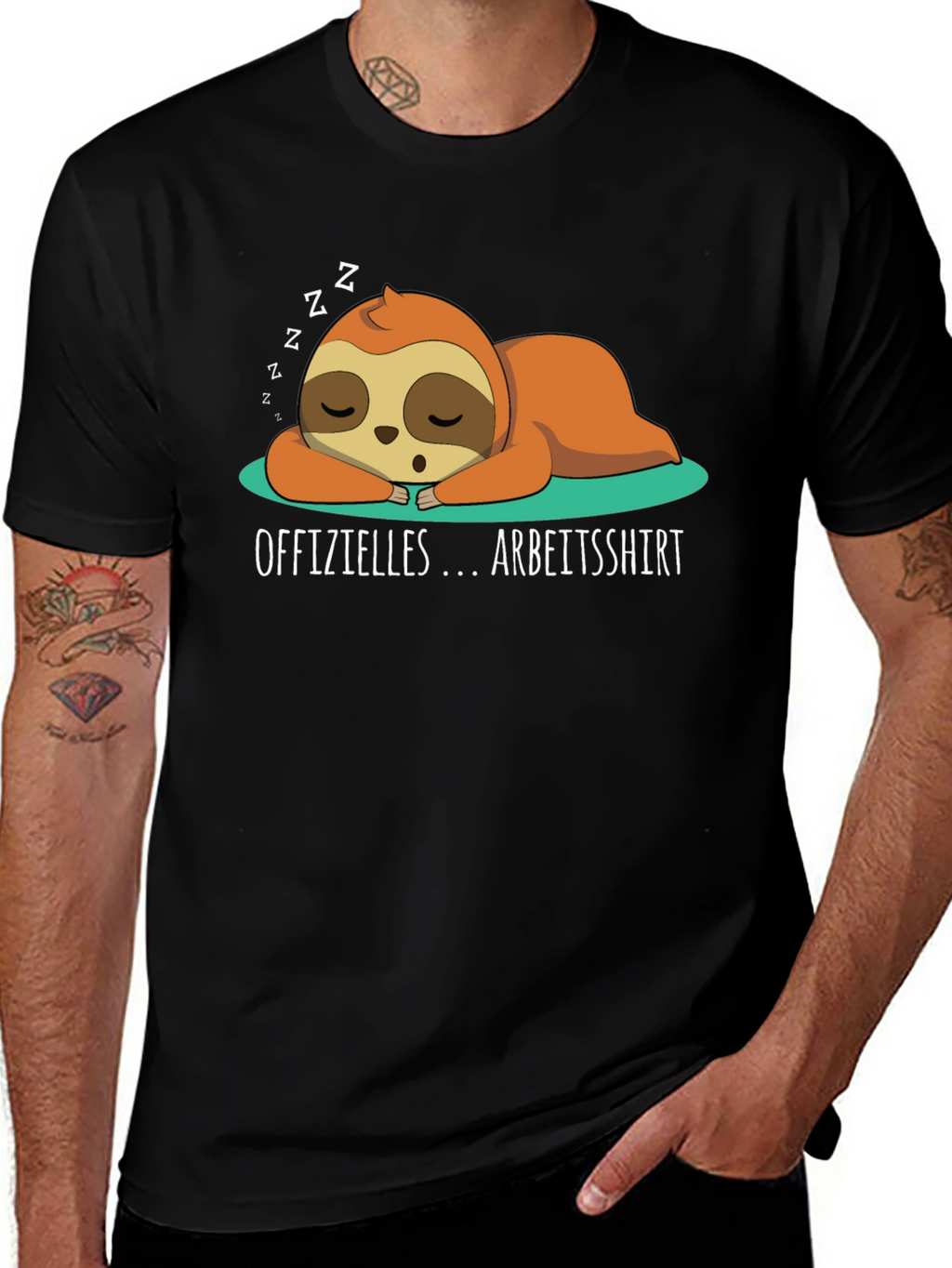 Lazy Sloth Arbeitsshirt T-Shirt