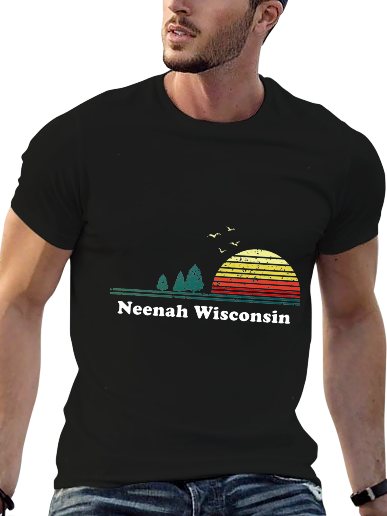 Neenah Wisconsin Retro Sunset T-Shirt