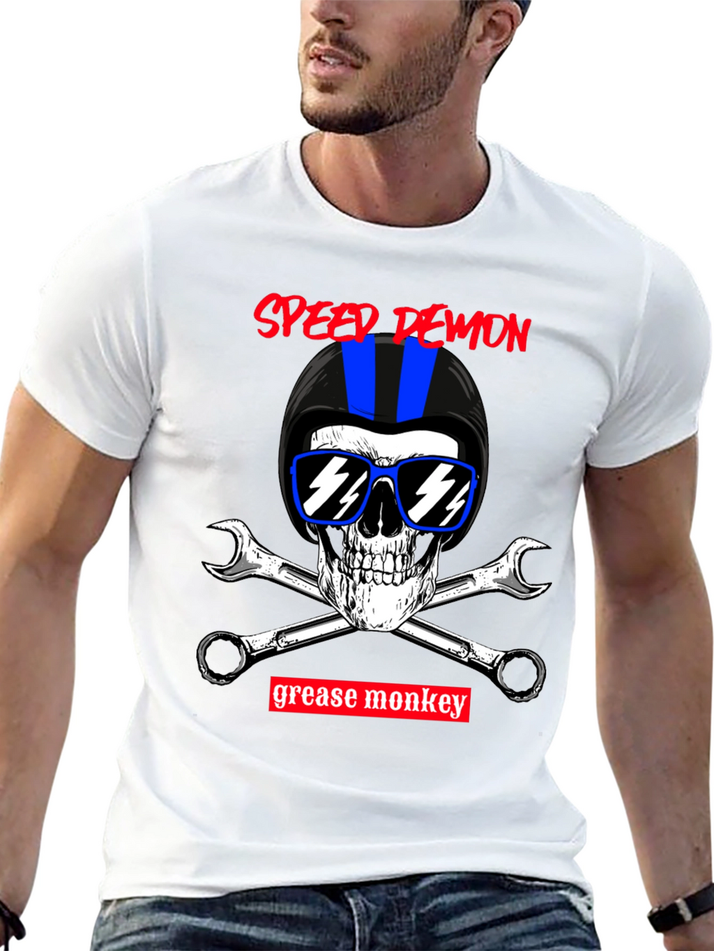 Speed Demon Grease Monkey Biker T-Shirt