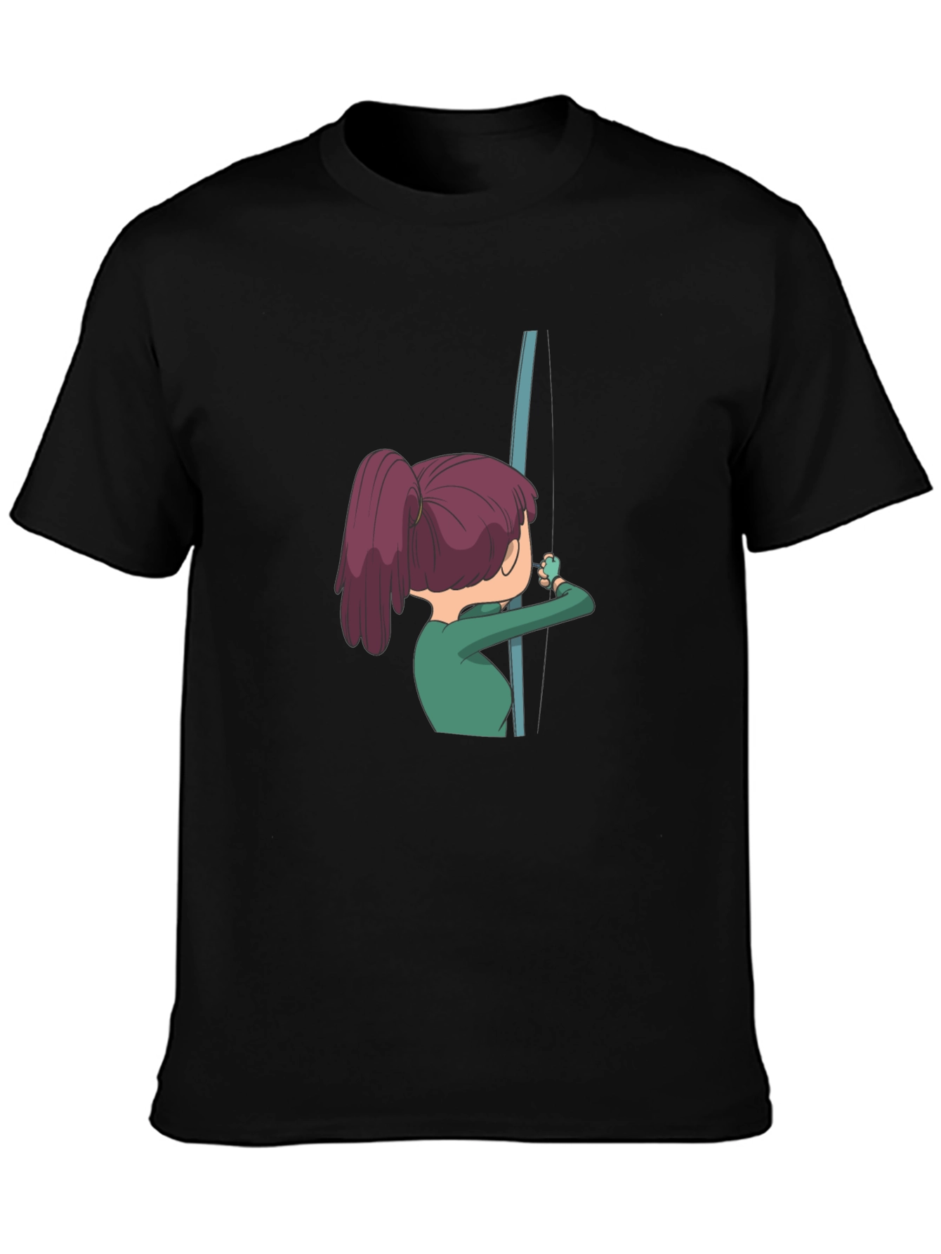 Cartoon Angler T-Shirt - Black