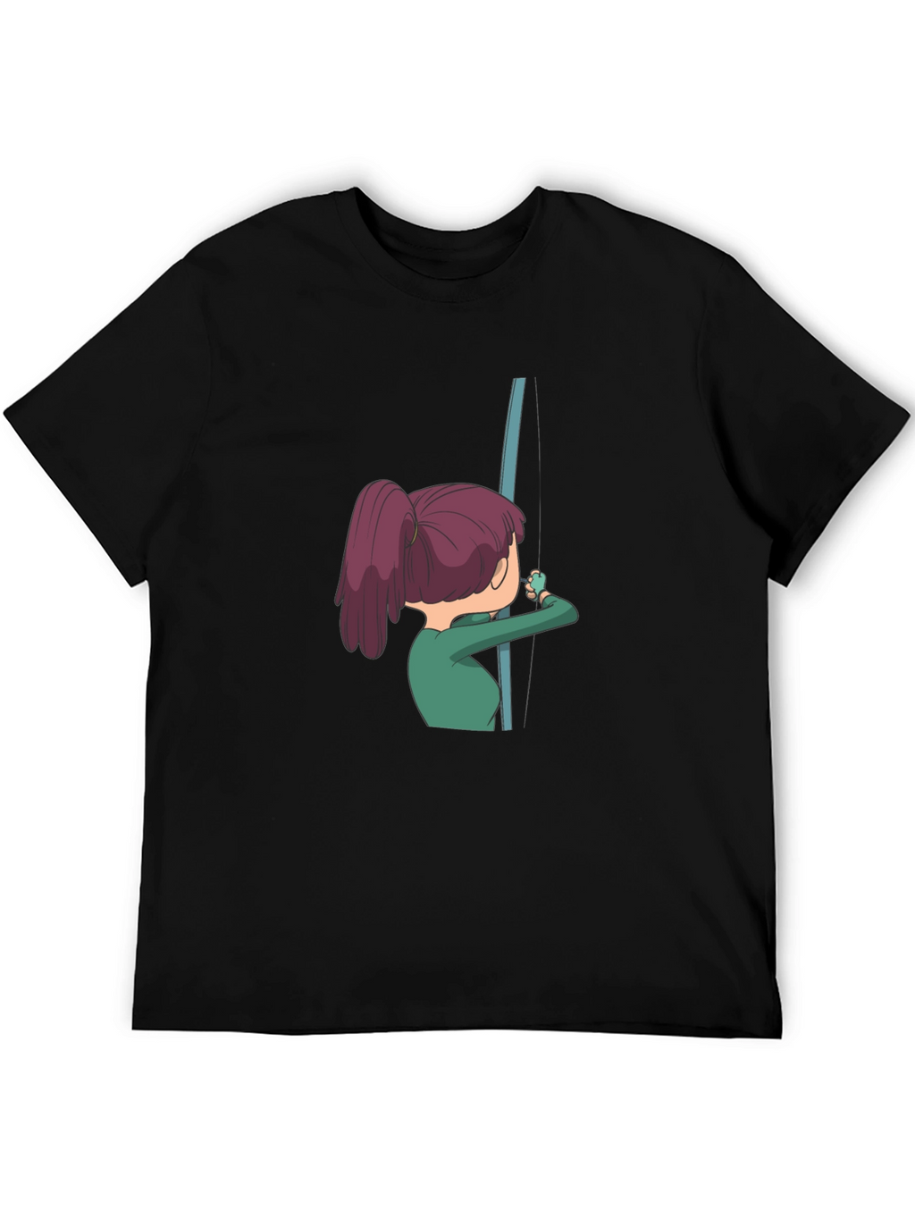 Cartoon Angler T-Shirt - Black