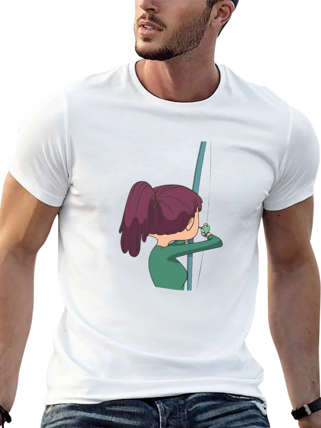 Cartoon Angler T-Shirt - Black