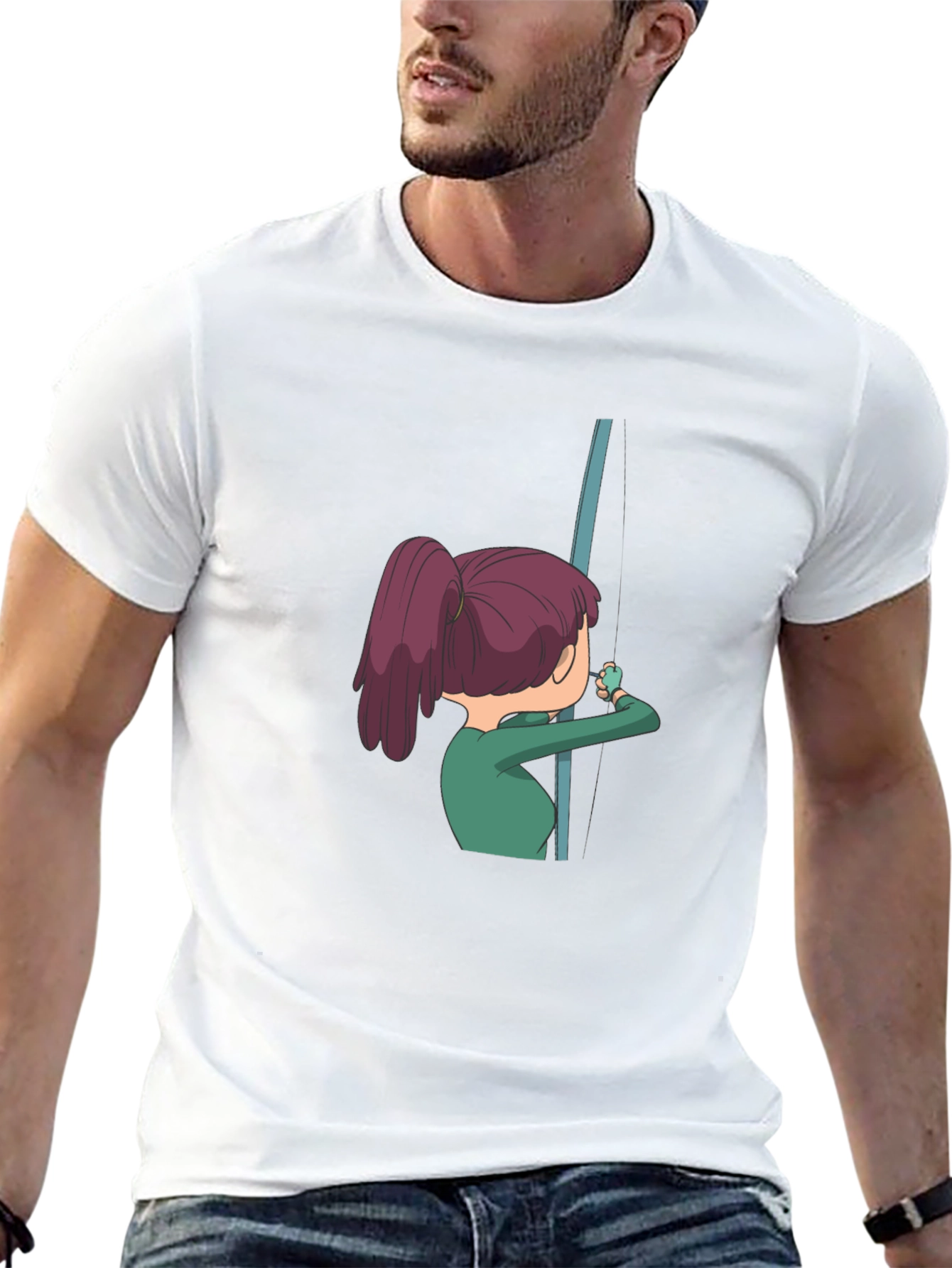 Cartoon Angler T-Shirt - Black