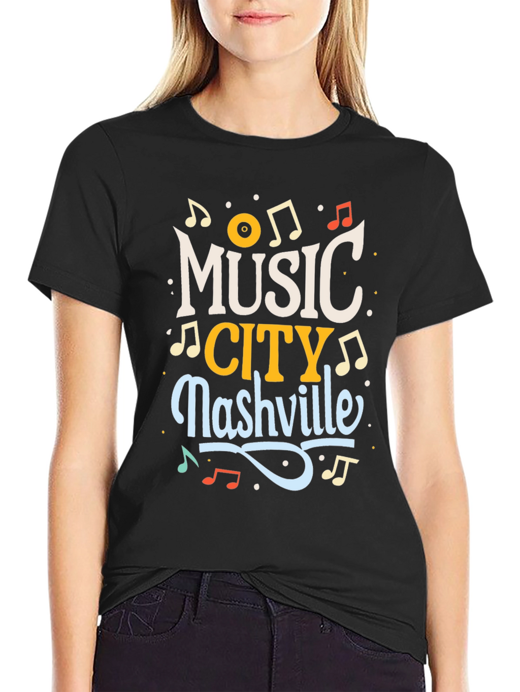 Music City Nashville Black T-Shirt