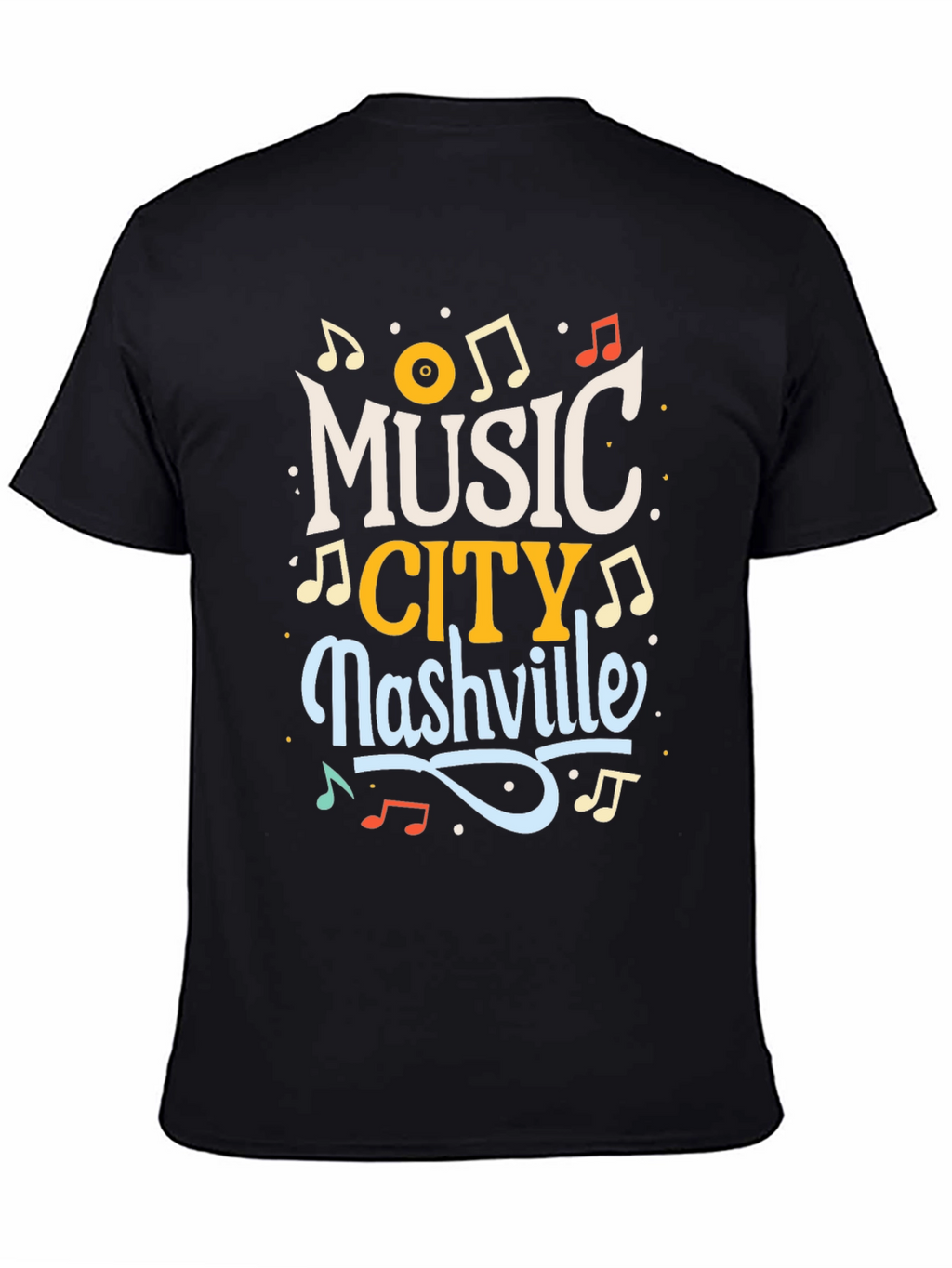 Music City Nashville Black T-Shirt