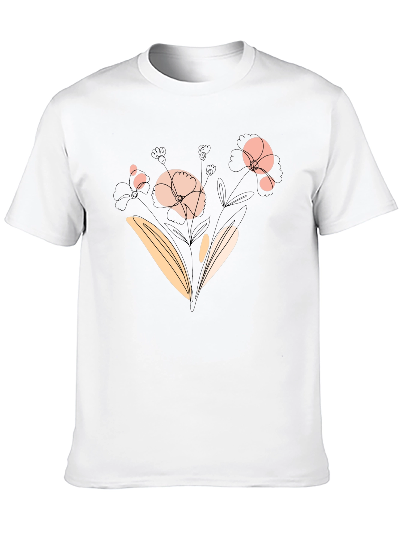 Floral Graphic Black T-Shirt