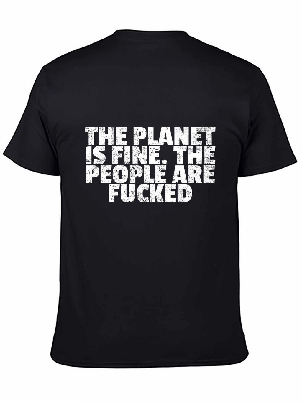 The Planet Is Fine Graphic Tee - Black