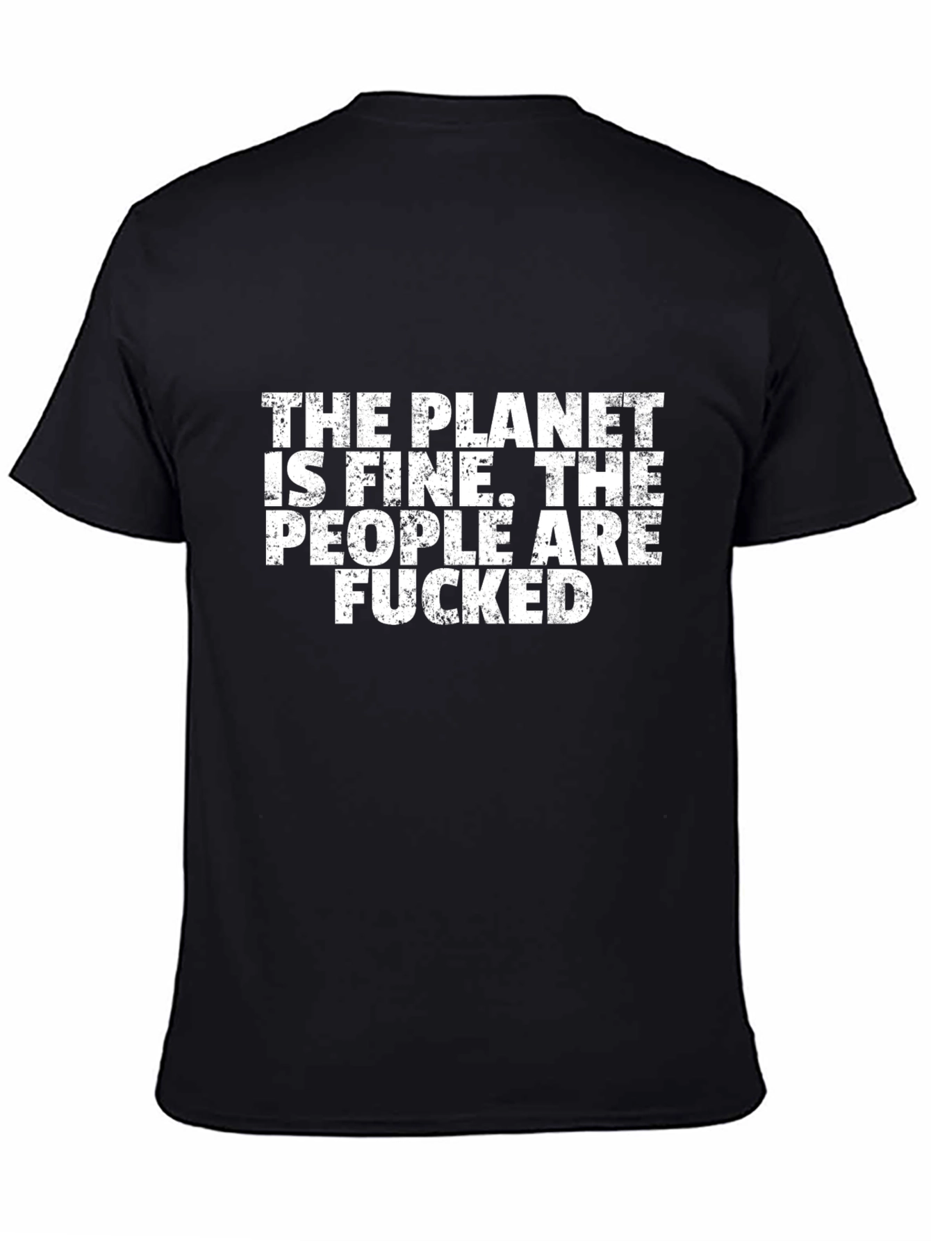 The Planet Is Fine Graphic Tee - Black
