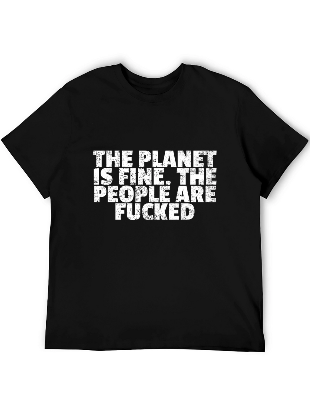 The Planet Is Fine Graphic Tee - Black