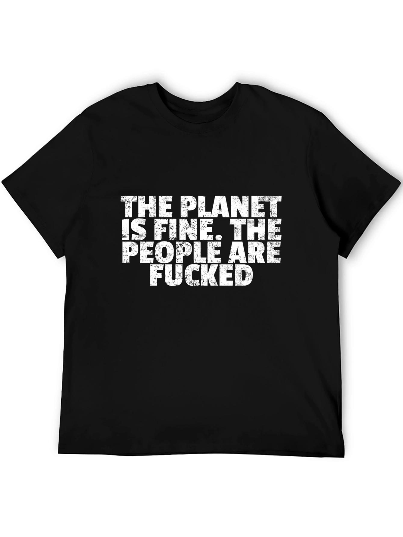 The Planet Is Fine Graphic Tee - Black