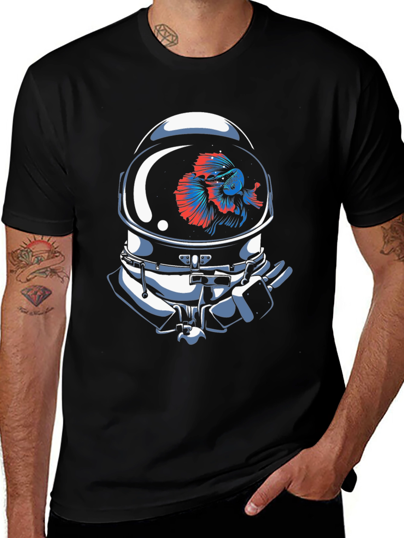 Astronaut Fish T-Shirt - Space Pet Design