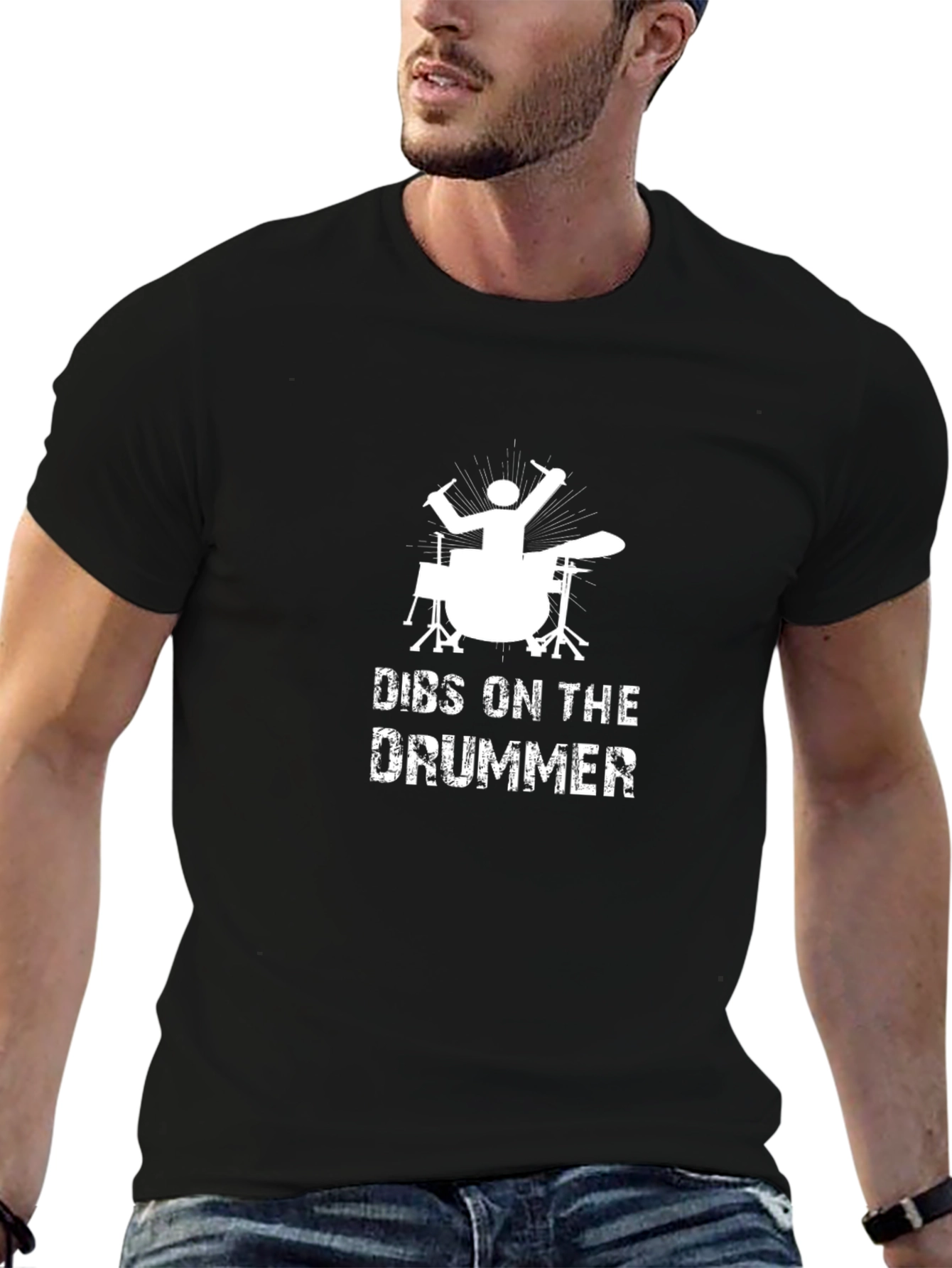 Dibs on the Drummer Graphic Tee - Music Lover T-Shirt