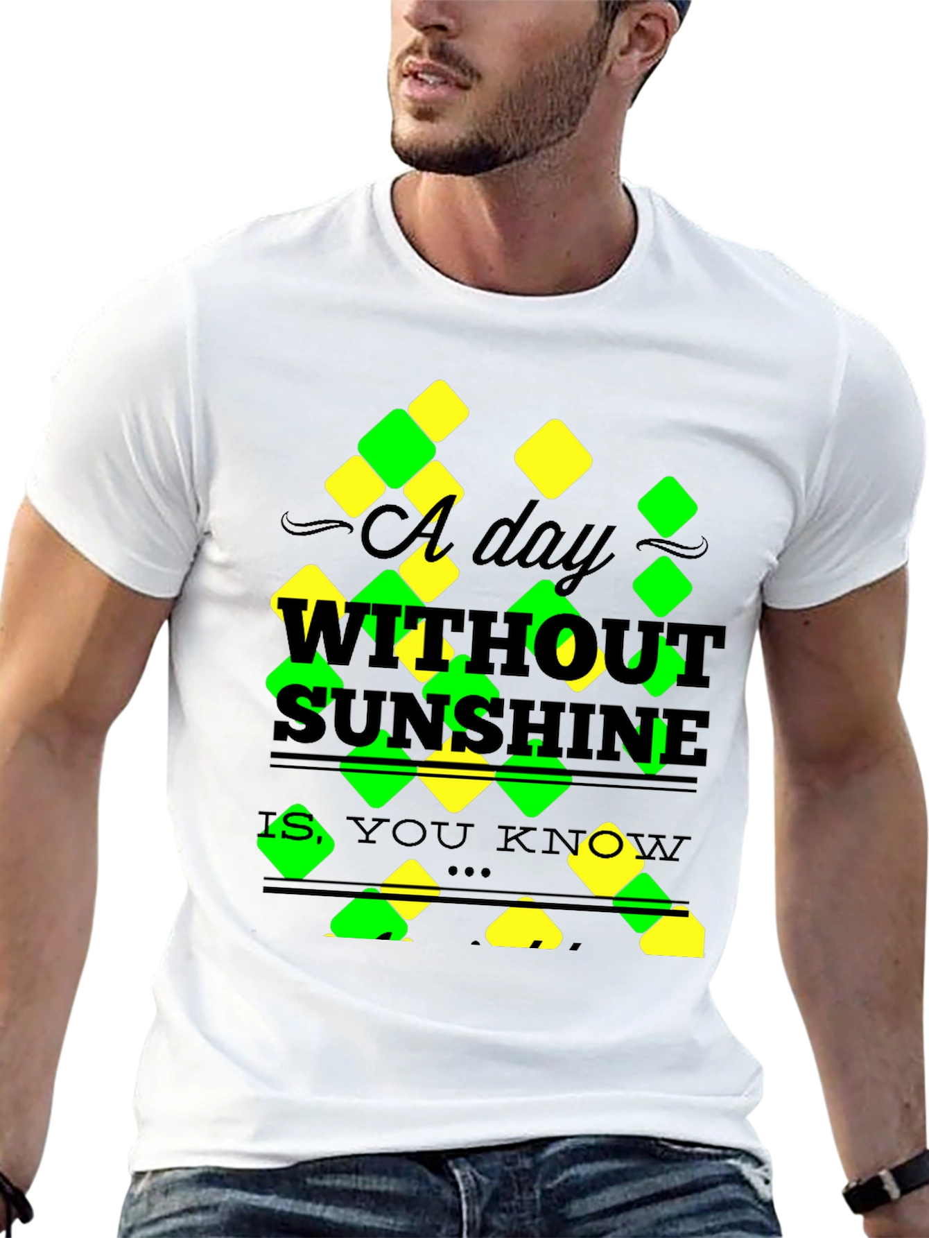 A Day Without Sunshine T-Shirt - Mens Black Tee