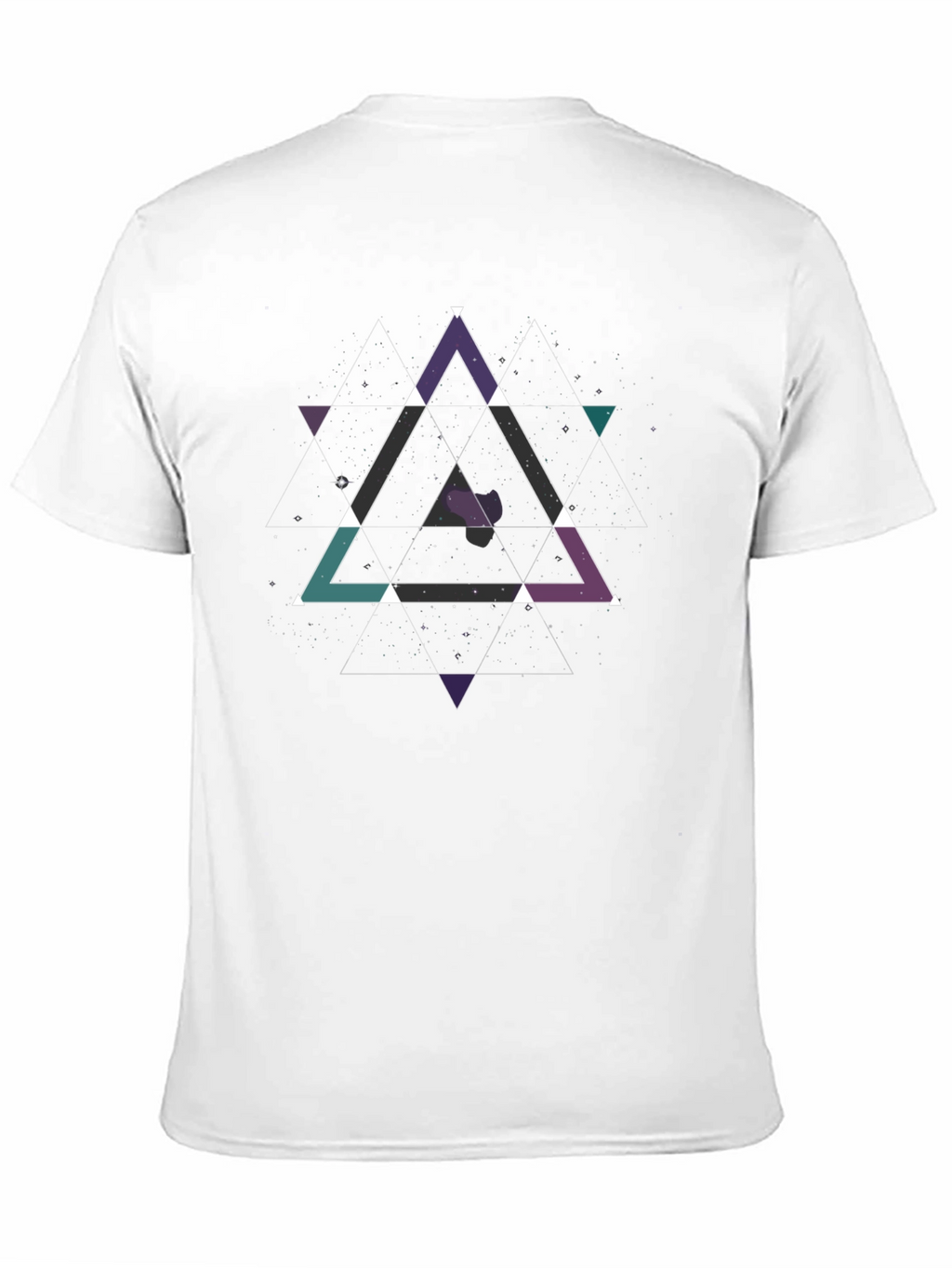 Geometric Galaxy Triangle T-Shirt