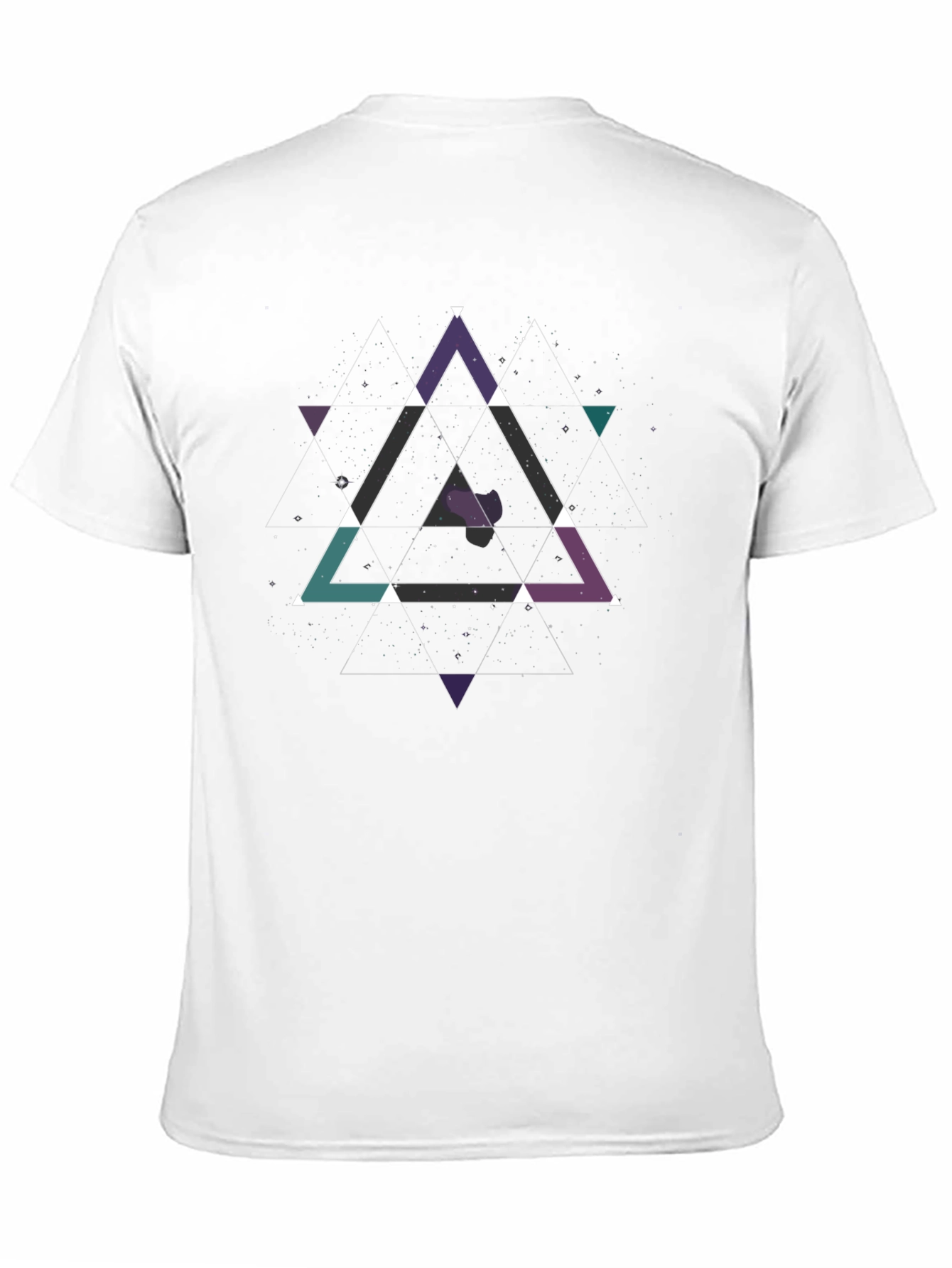 Geometric Galaxy Triangle T-Shirt